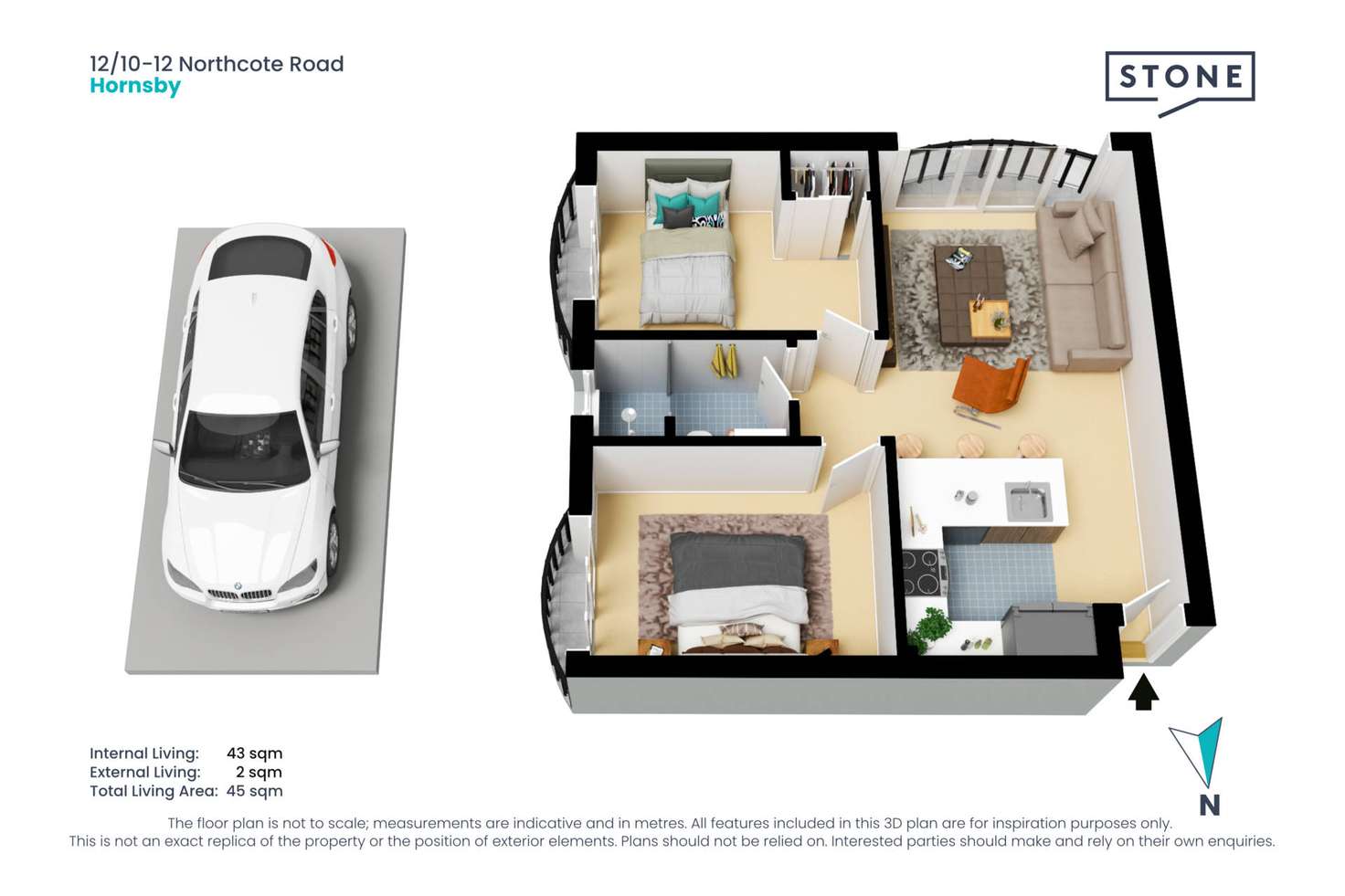 Floorplan of Homely apartment listing, 12/10-12 Northcote Road, Hornsby NSW 2077