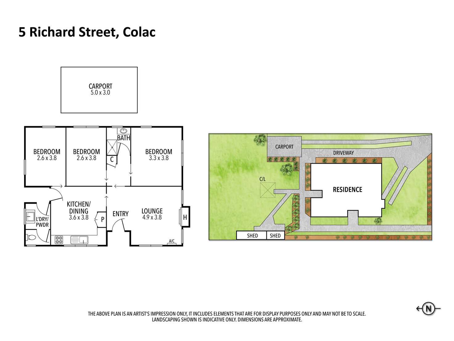 Floorplan of Homely house listing, 5 Richard Street, Colac VIC 3250