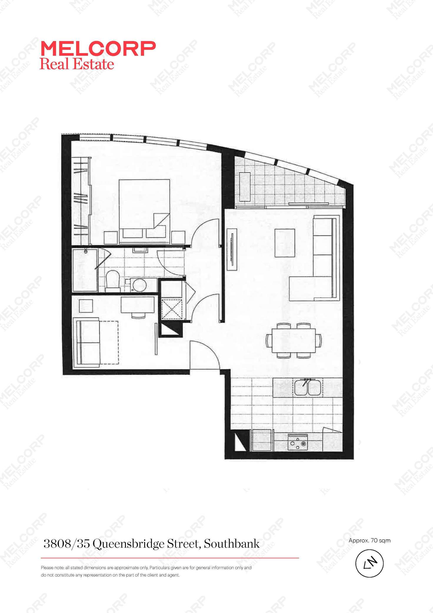 Floorplan of Homely apartment listing, 3808/35 Queensbridge Street, Southbank VIC 3006