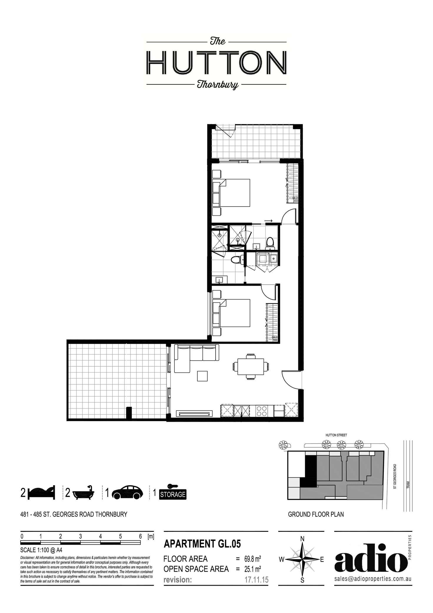 Floorplan of Homely apartment listing, 5/85 Hutton Street, Thornbury VIC 3071