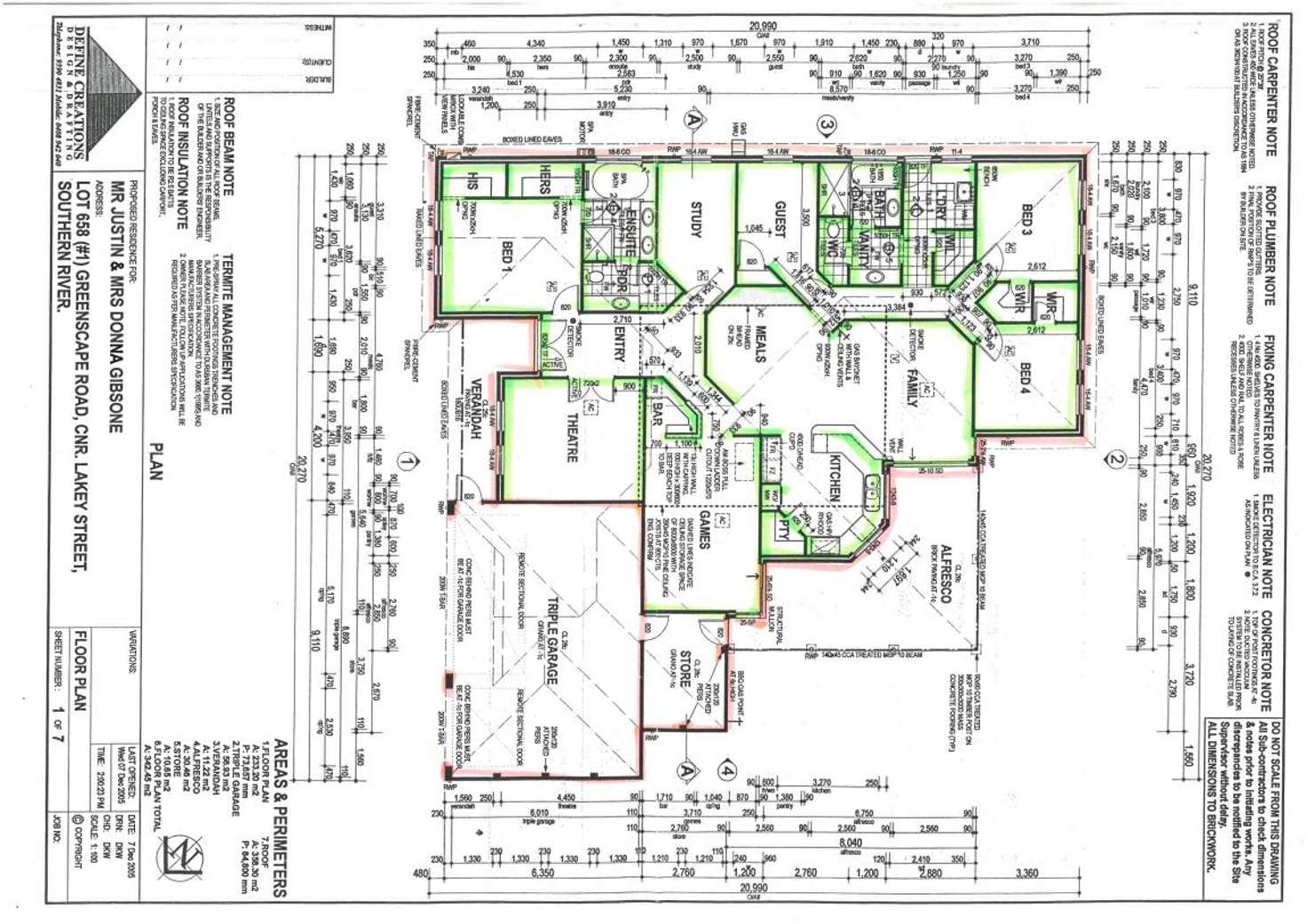 Floorplan of Homely house listing, 1 Greenscape Road, Southern River WA 6110