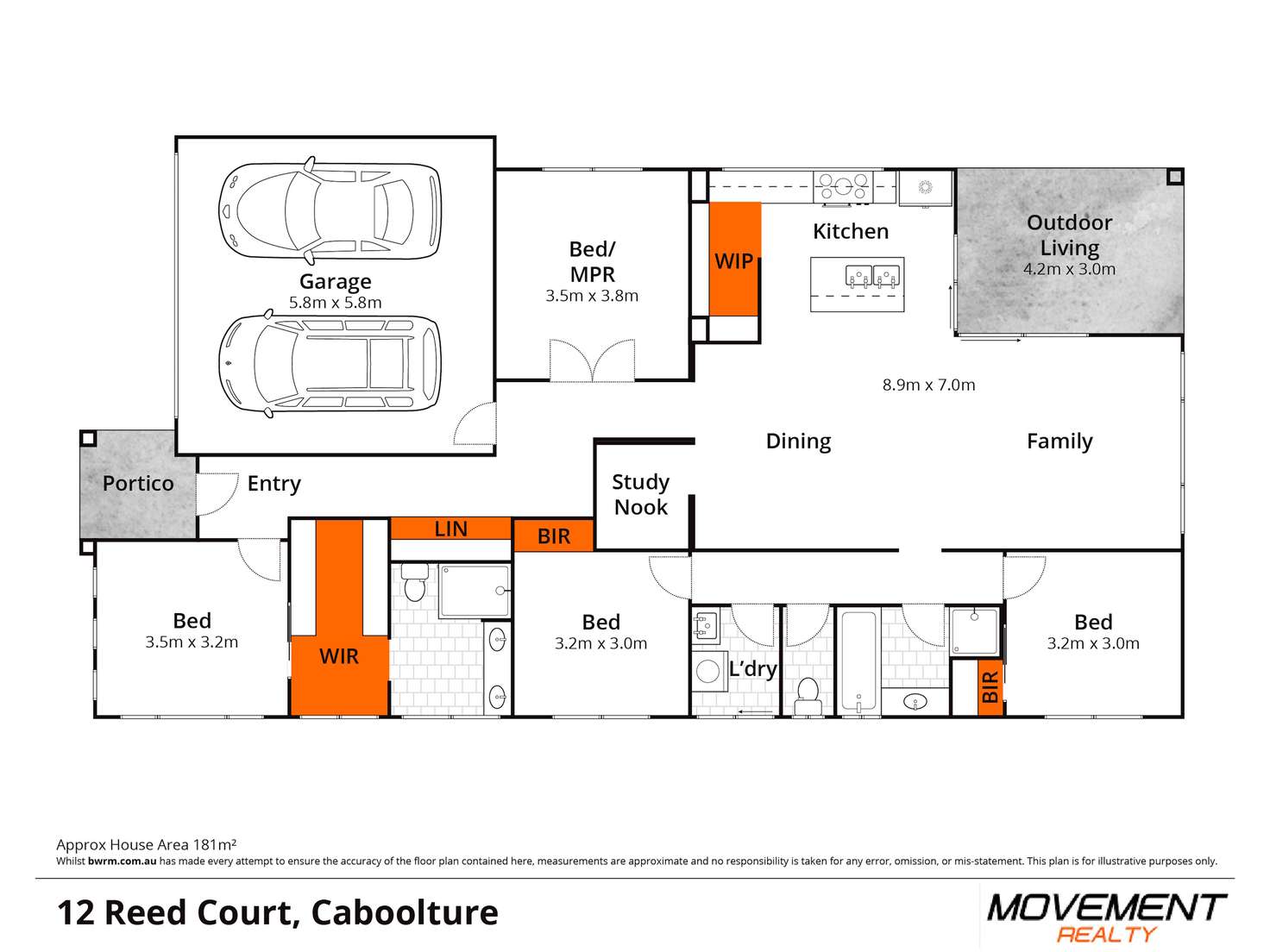 Floorplan of Homely house listing, 12 Reed Court, Caboolture QLD 4510
