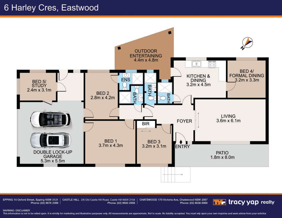 Floorplan of Homely house listing, 6 Harley Crescent, Eastwood NSW 2122
