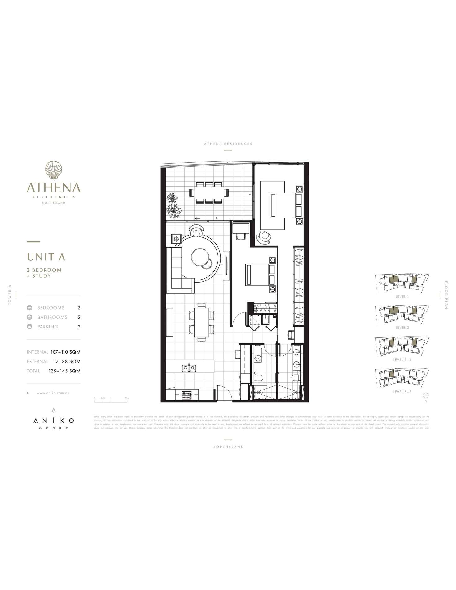 Floorplan of Homely apartment listing, Level 7/1706/6-8 Sickle Avenue, Hope Island QLD 4212