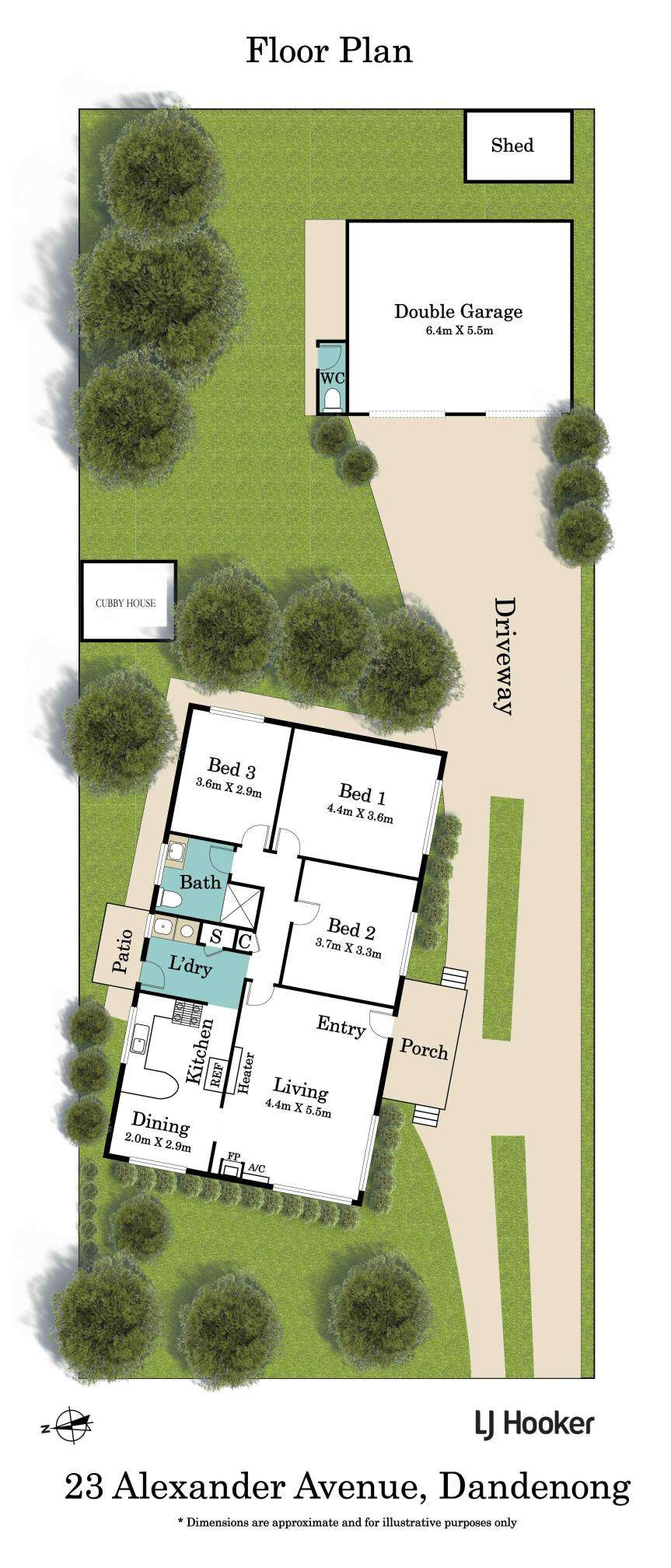Floorplan of Homely house listing, 23 Alexander Avenue, Dandenong VIC 3175