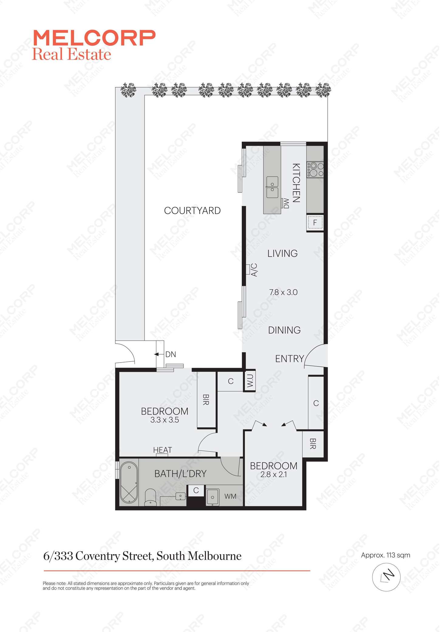 Floorplan of Homely apartment listing, 6/333 Coventry Street, South Melbourne VIC 3205