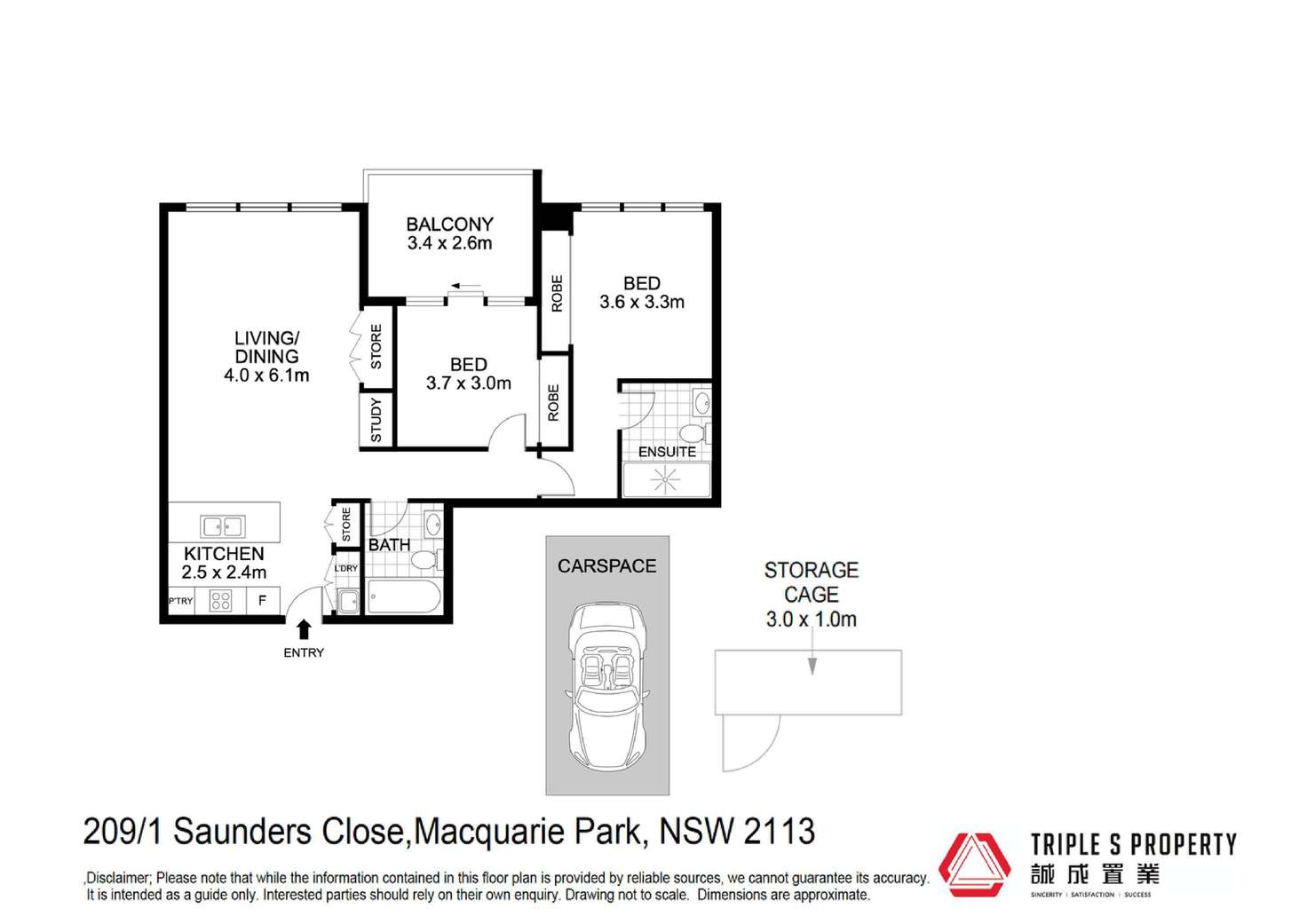 Floorplan of Homely apartment listing, 209/1 Saunders Close, Macquarie Park NSW 2113