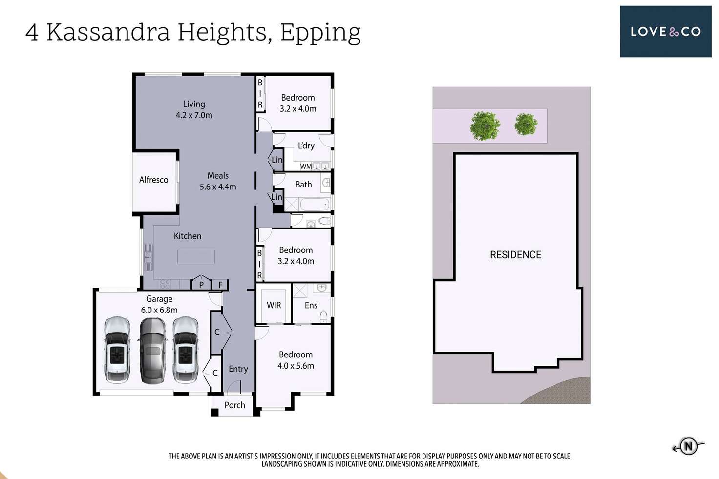 Floorplan of Homely house listing, 4 Kassandra Heights, Epping VIC 3076