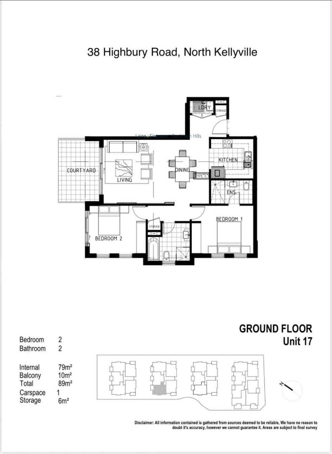 Floorplan of Homely apartment listing, 17/38 Highbury Road, North Kellyville NSW 2155