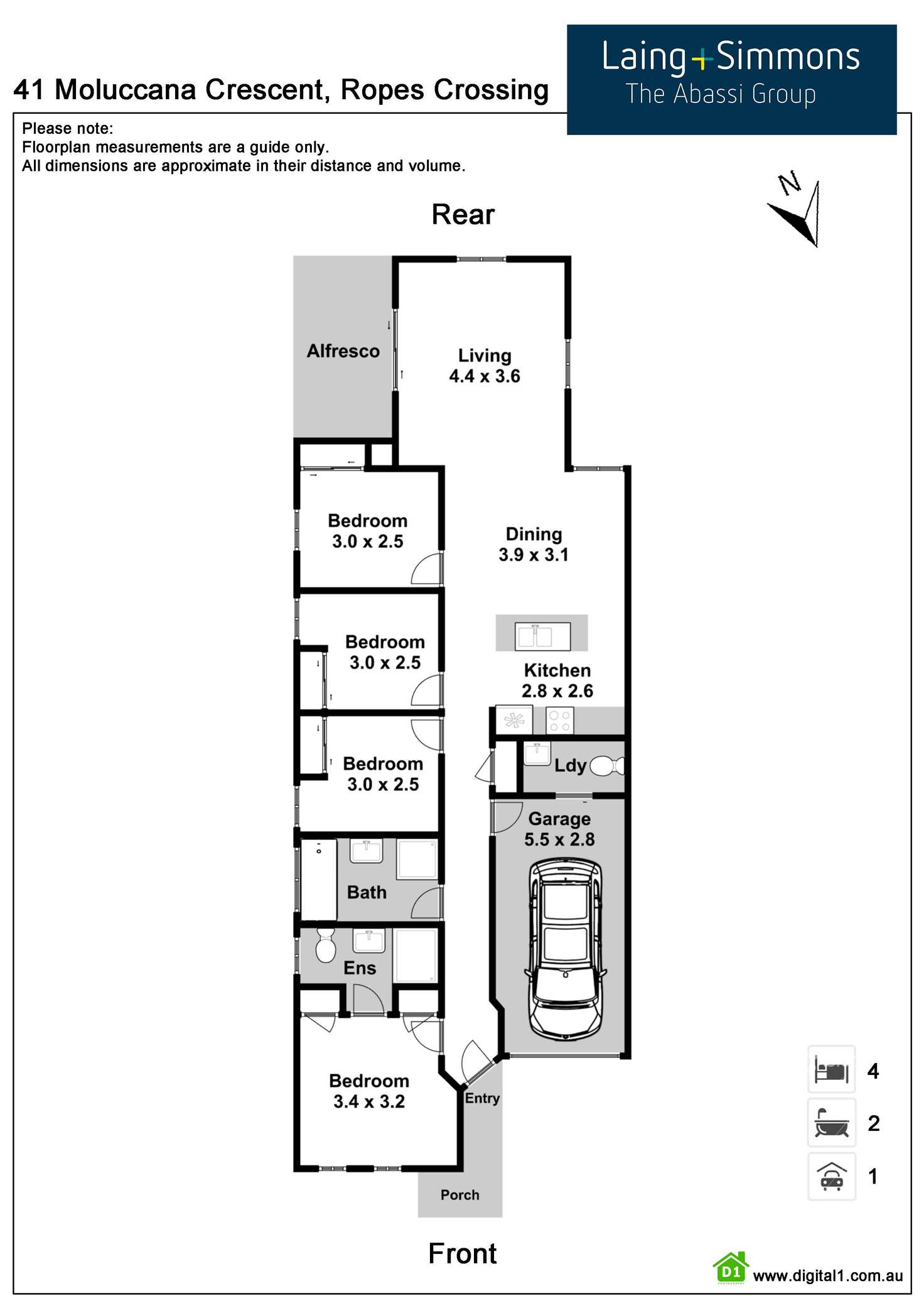 Floorplan of Homely house listing, 41 Moluccana Crescent, Ropes Crossing NSW 2760