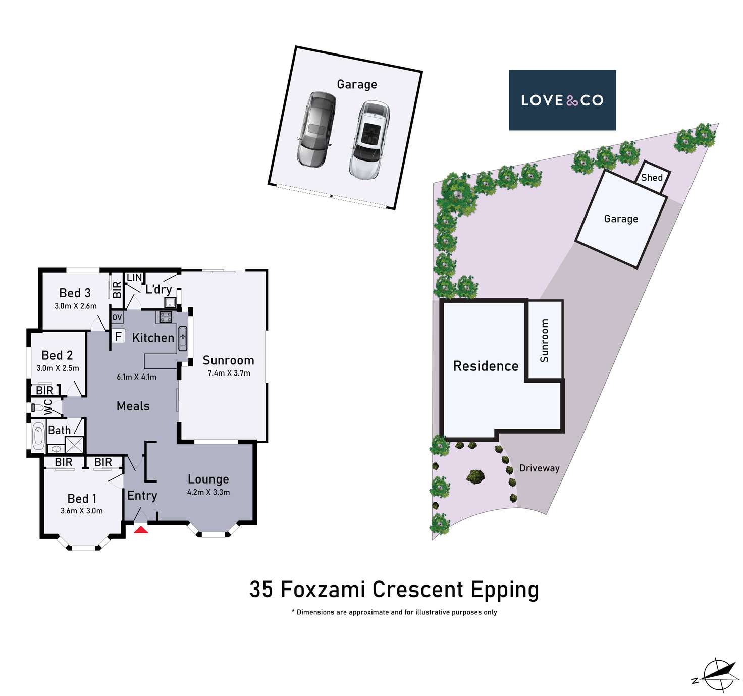 Floorplan of Homely house listing, 35 Foxzami Crescent, Epping VIC 3076