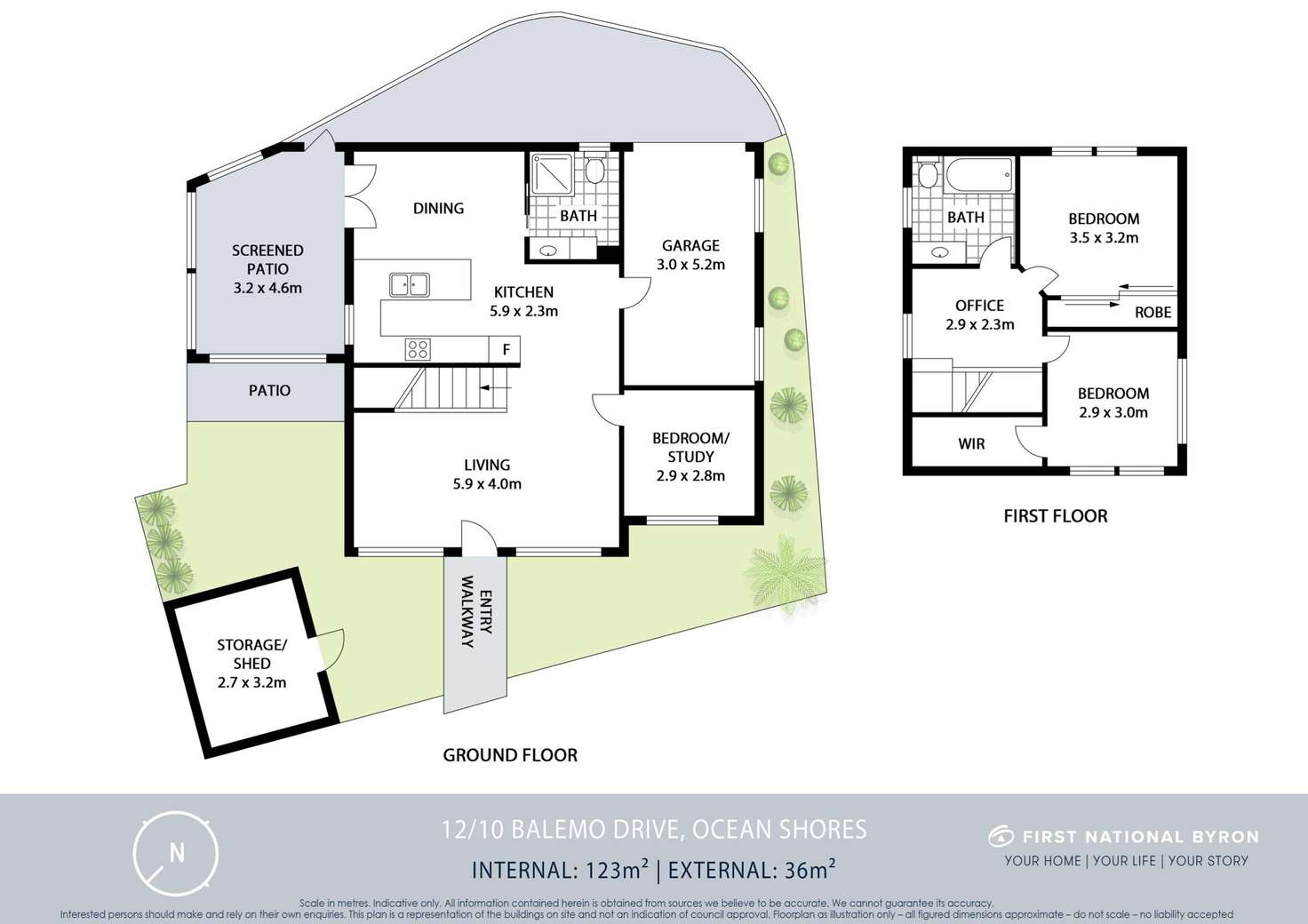Floorplan of Homely townhouse listing, 12/10 Balemo Drive, Ocean Shores NSW 2483