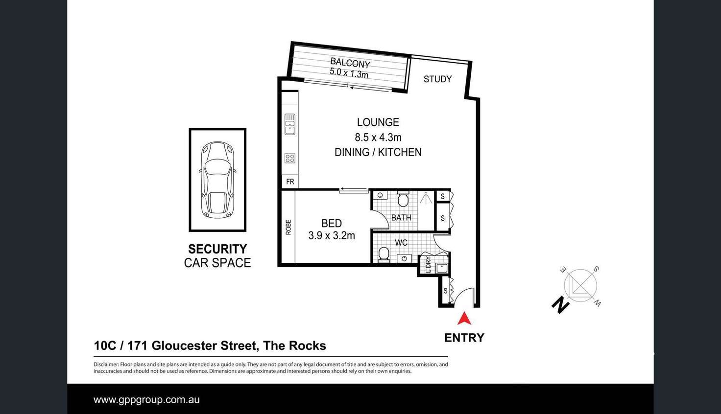 Floorplan of Homely apartment listing, 10C/171 Gloucester Street, The Rocks NSW 2000