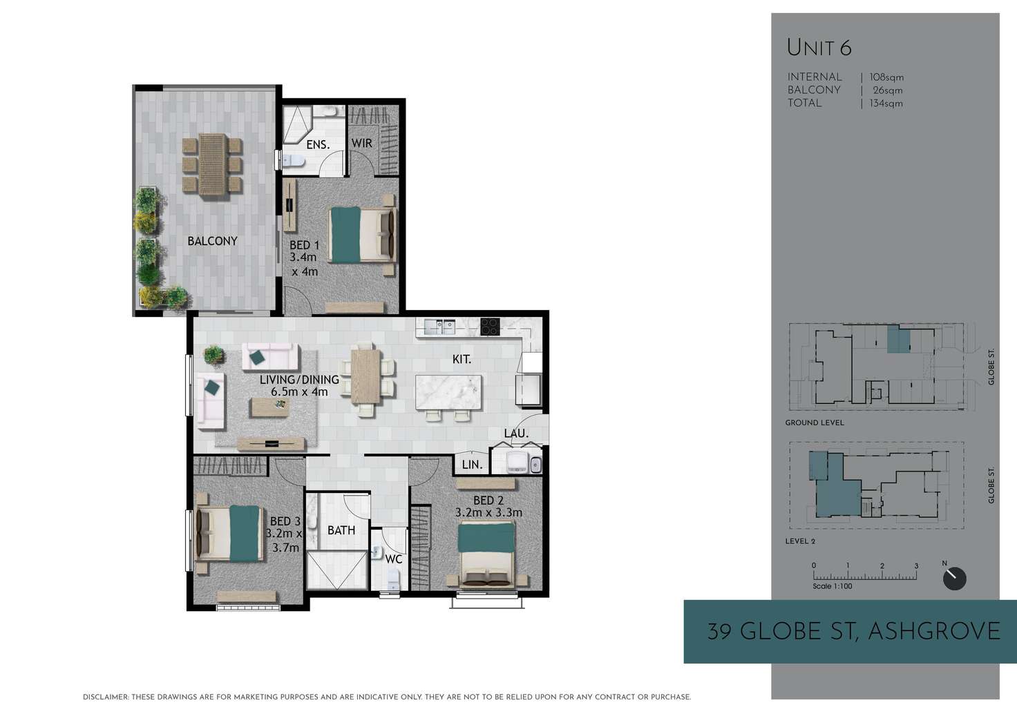 Floorplan of Homely apartment listing, 6/39 Globe Street, Ashgrove QLD 4060