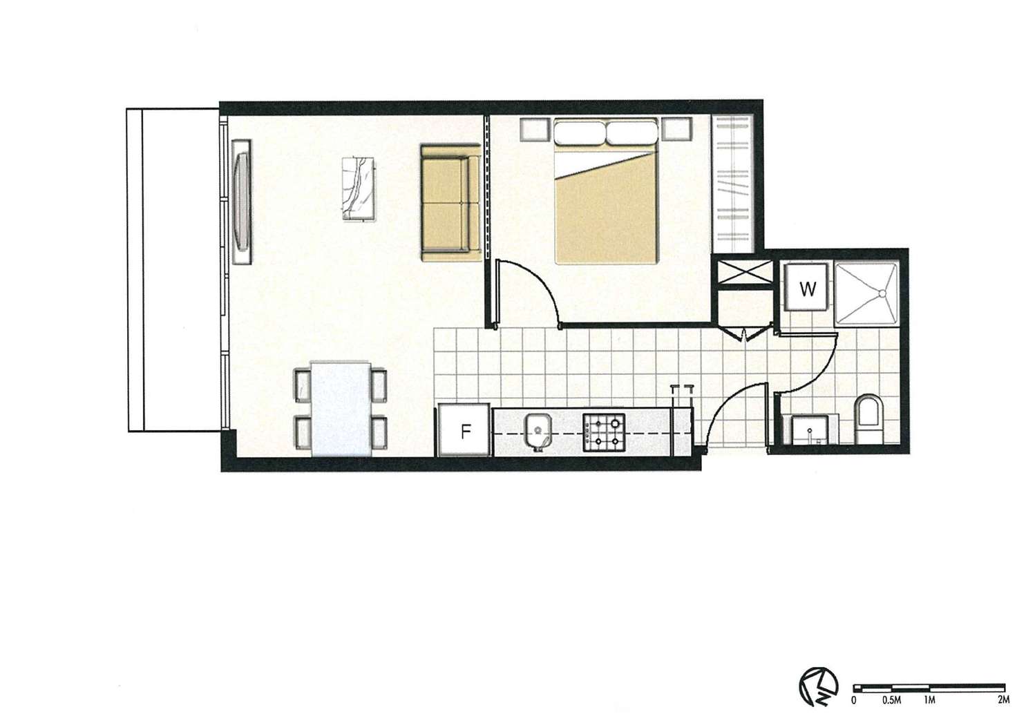 Floorplan of Homely apartment listing, 1302/5 Sutherland Street, Melbourne VIC 3000
