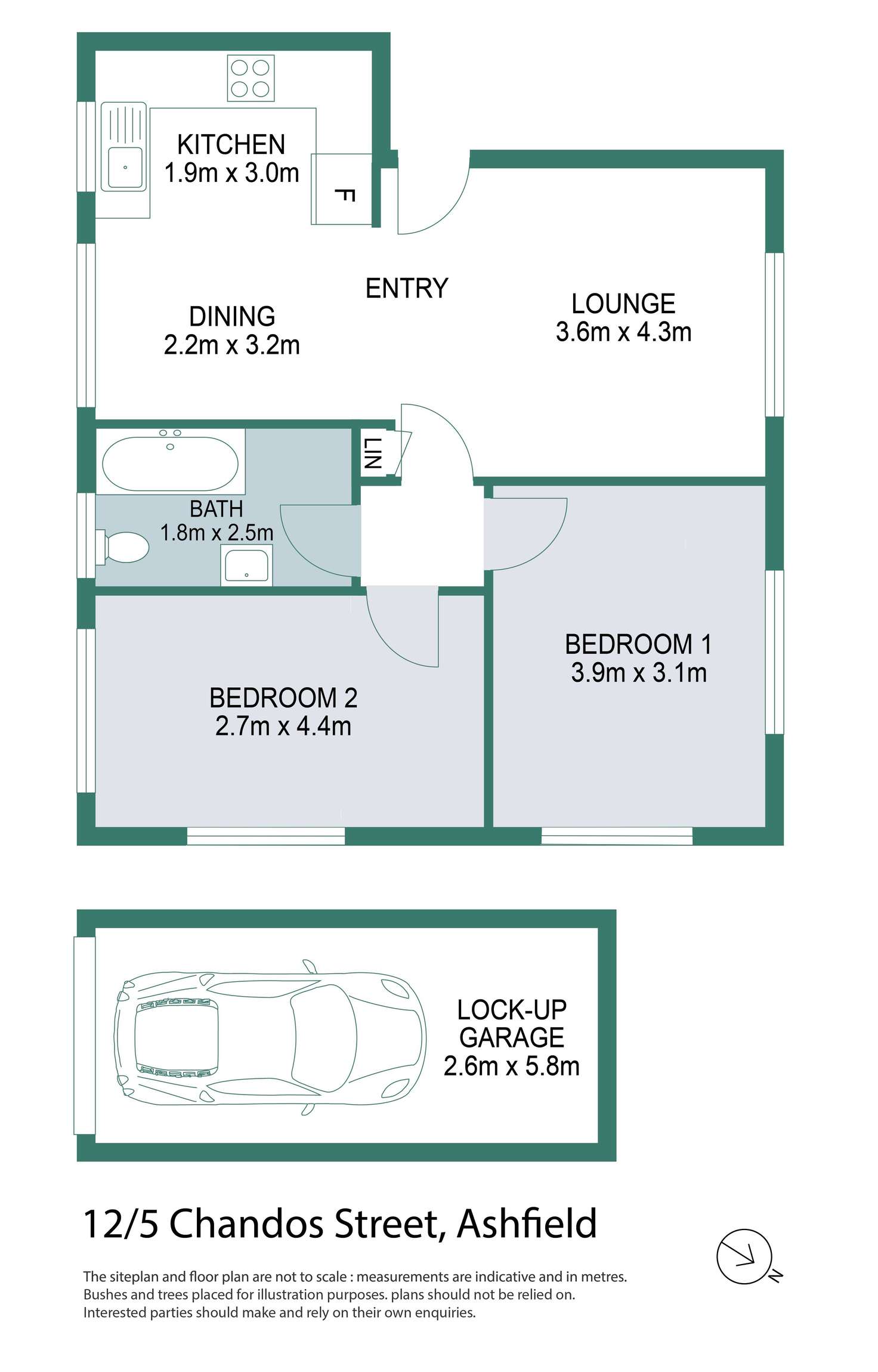 Floorplan of Homely unit listing, 12/5 Chandos Street, Ashfield NSW 2131