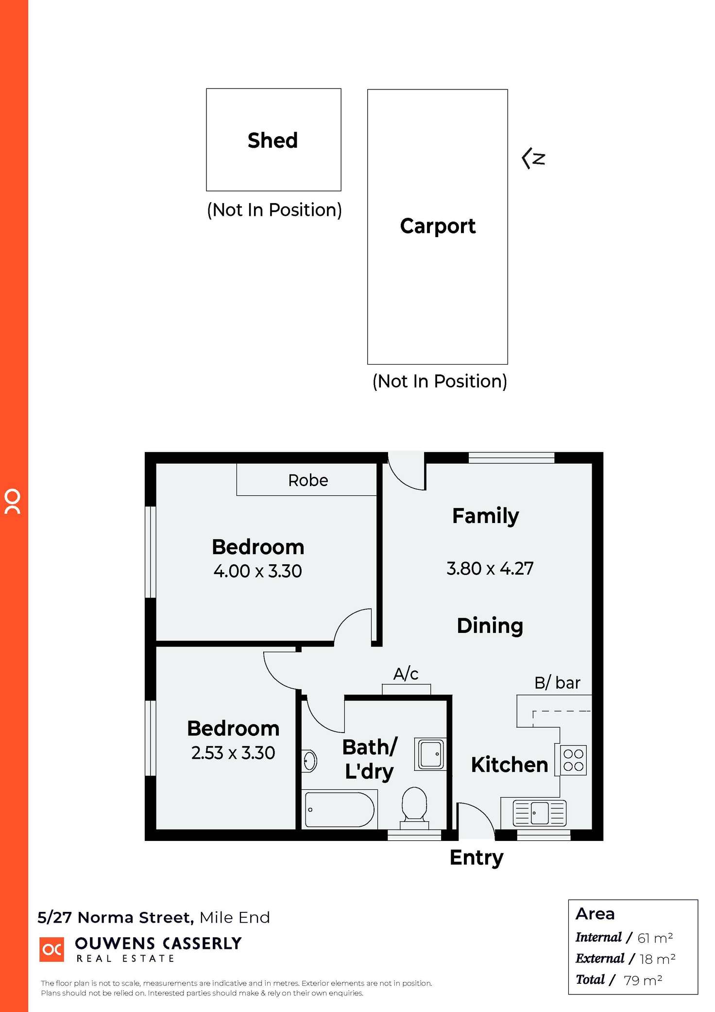 Floorplan of Homely unit listing, 5/27 Norma Street, Mile End SA 5031