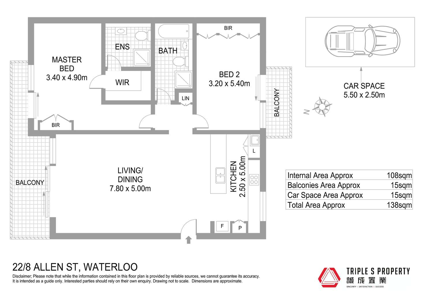 Floorplan of Homely apartment listing, 22/8 Allen Street, Waterloo NSW 2017
