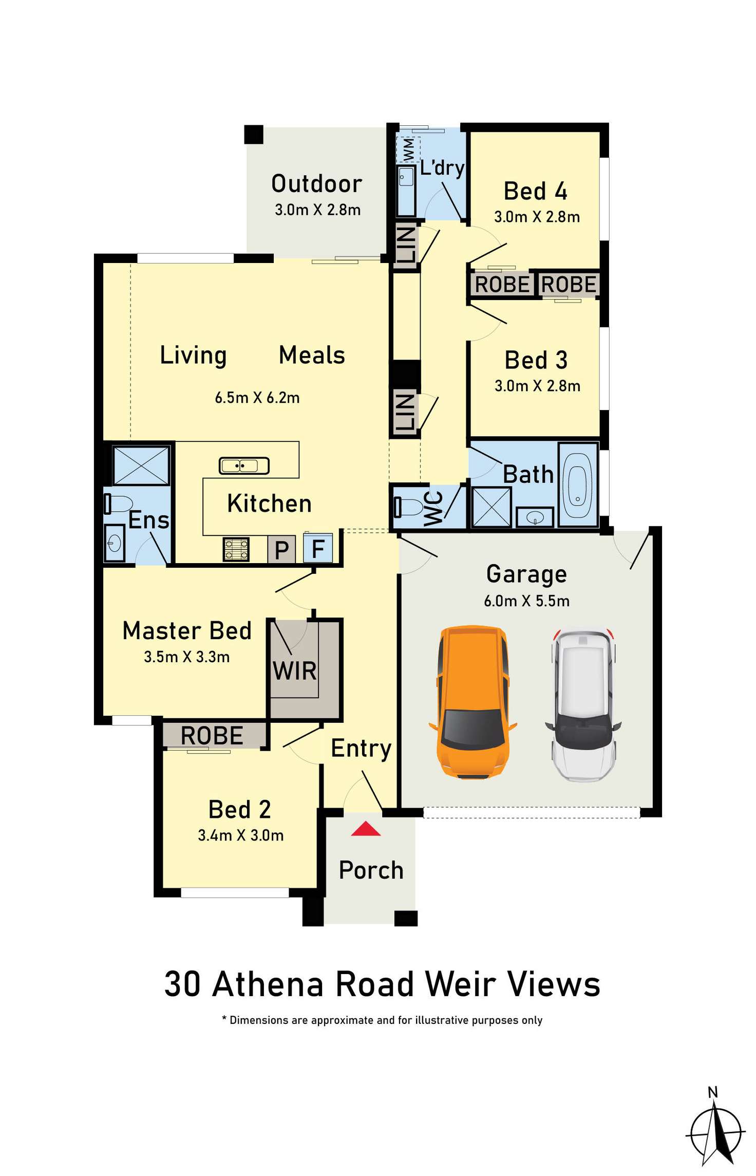 Floorplan of Homely house listing, 30 Athena Road, Weir Views VIC 3338