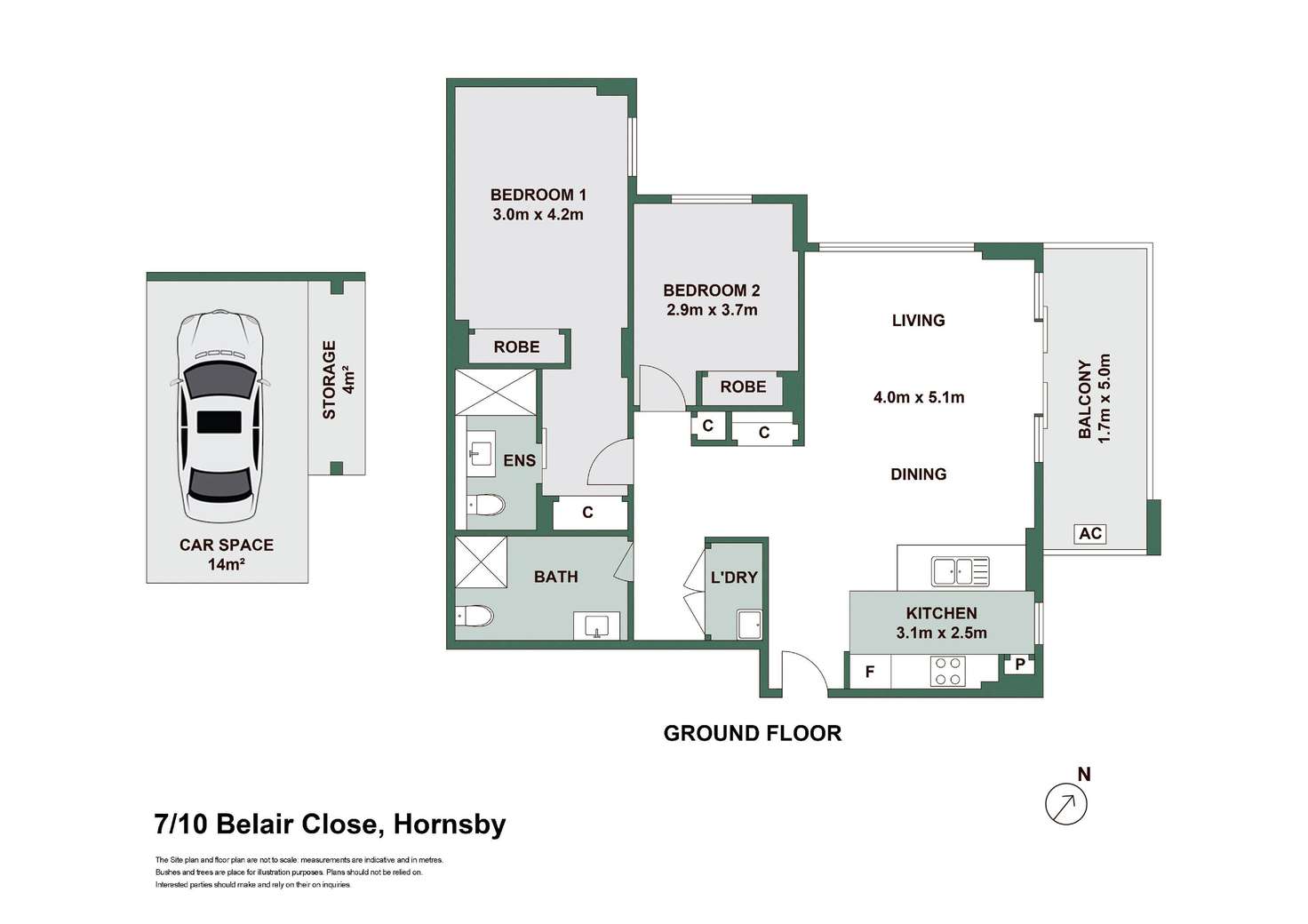 Floorplan of Homely apartment listing, 7/10 Belair Close, Hornsby NSW 2077