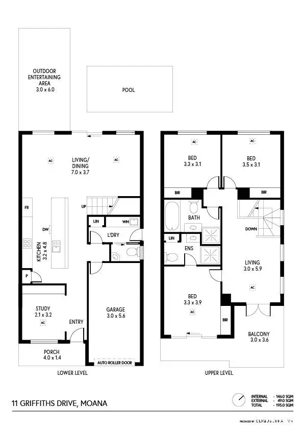 Floorplan of Homely house listing, 11 Griffiths Drive, Moana SA 5169