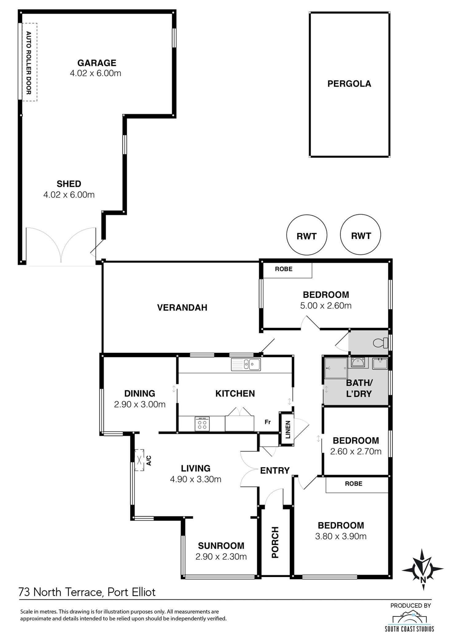 Floorplan of Homely house listing, 73 North Terrace, Port Elliot SA 5212