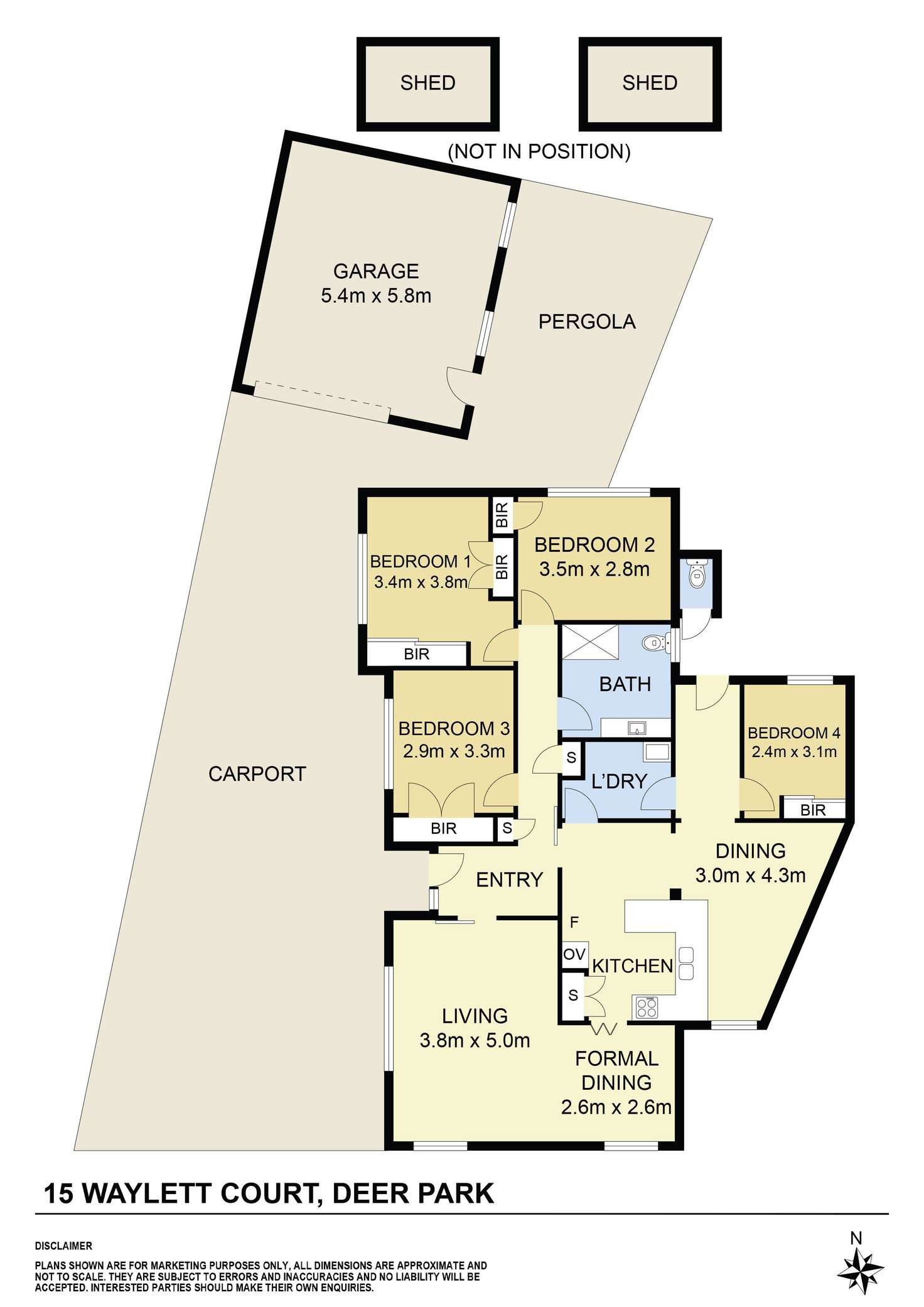 Floorplan of Homely house listing, 15 Waylett Court, Deer Park VIC 3023
