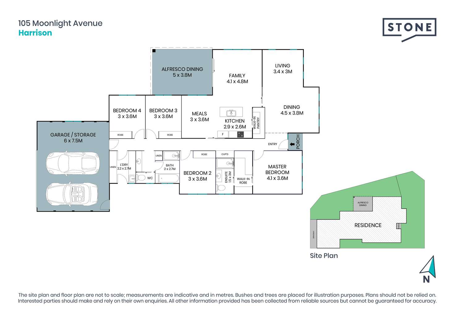 Floorplan of Homely house listing, 105 Moonlight Avenue, Harrison ACT 2914