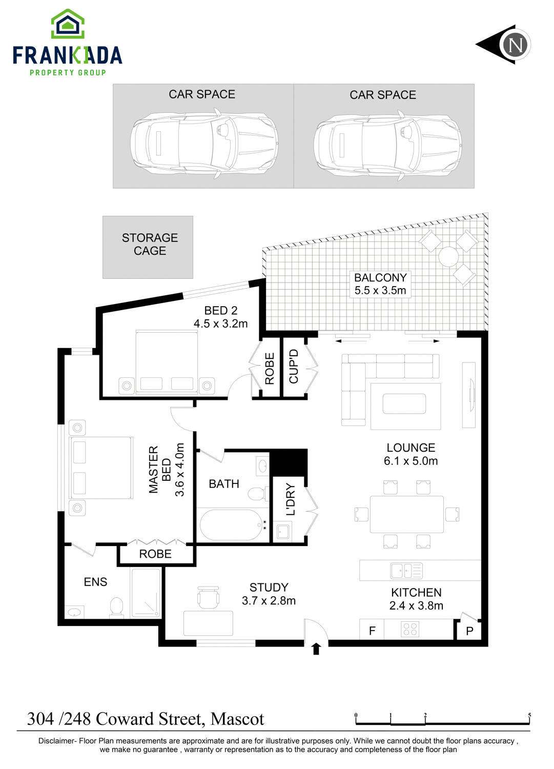 Floorplan of Homely apartment listing, 304/248 Coward Street, Mascot NSW 2020