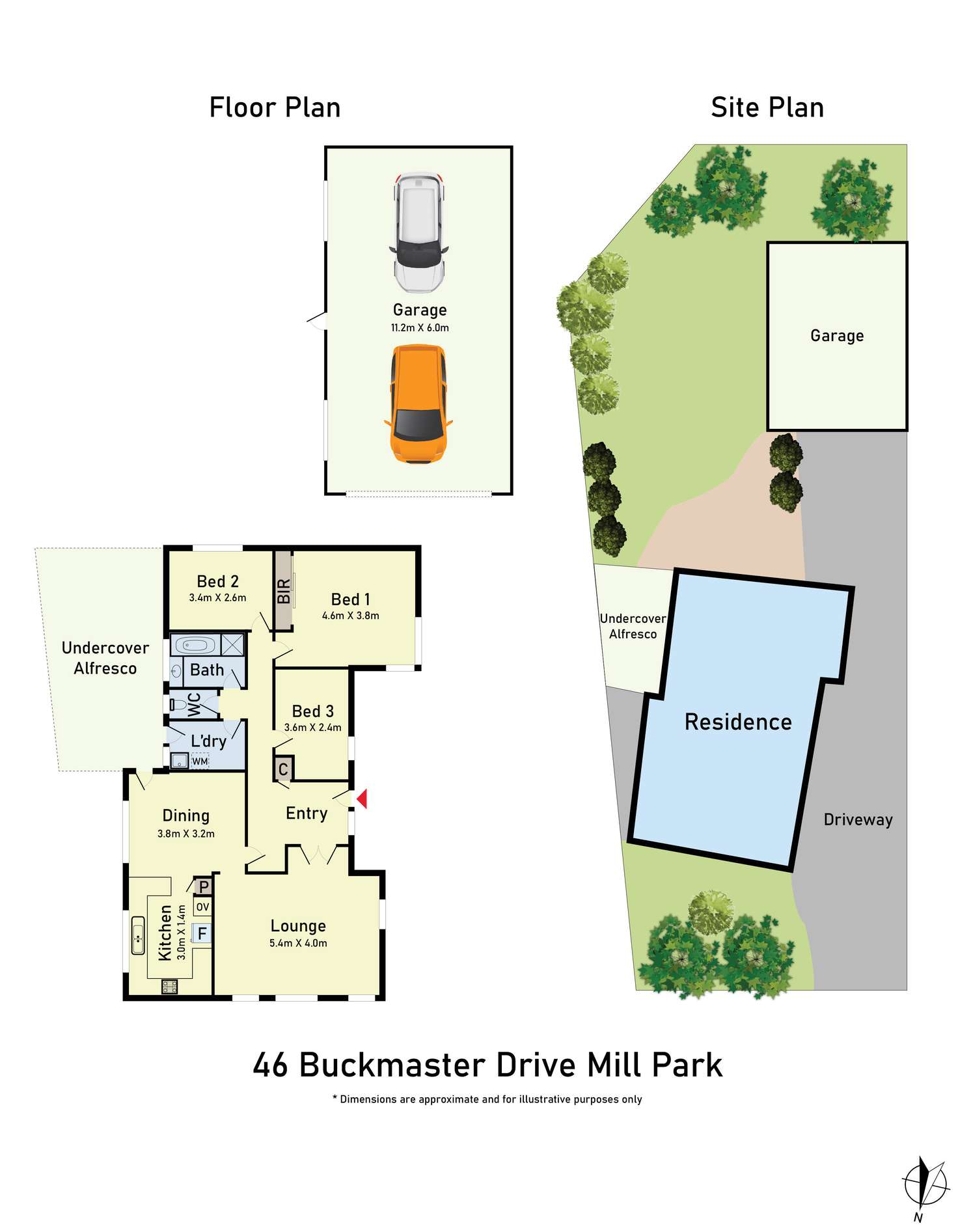 Floorplan of Homely house listing, 46 Buckmaster Drive, Mill Park VIC 3082
