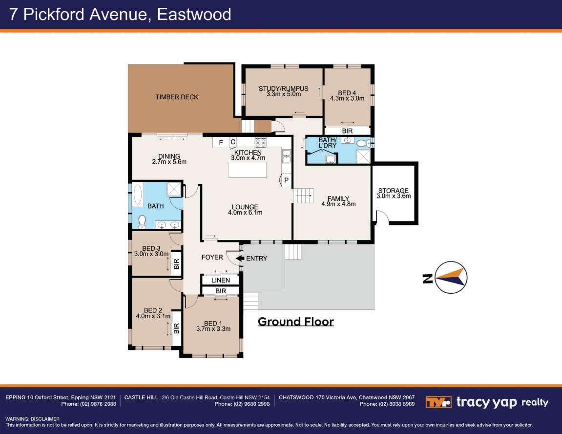 Floorplan of Homely house listing, 7 Pickford Avenue, Eastwood NSW 2122