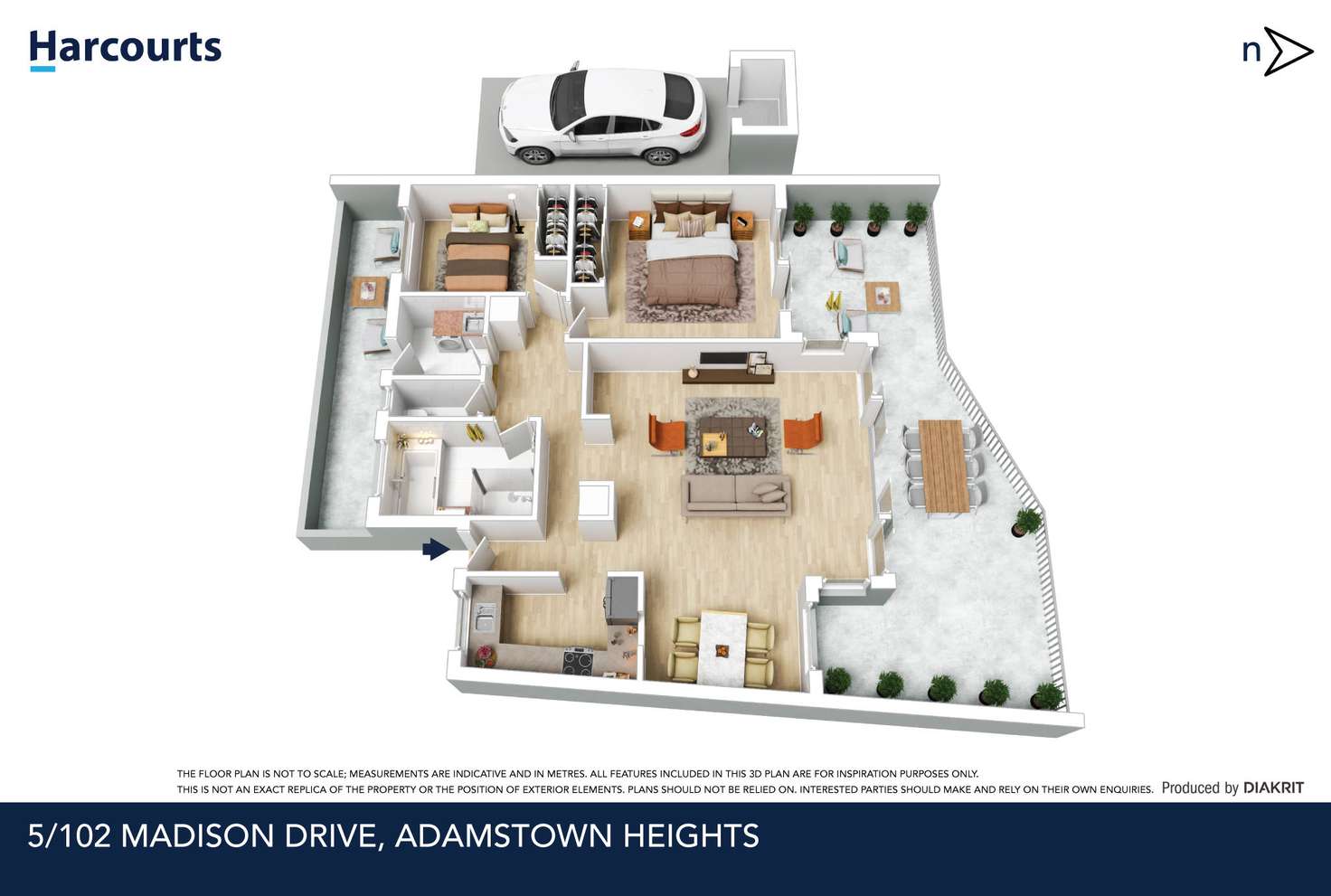Floorplan of Homely house listing, 5/102 Madison Drive, Adamstown Heights NSW 2289