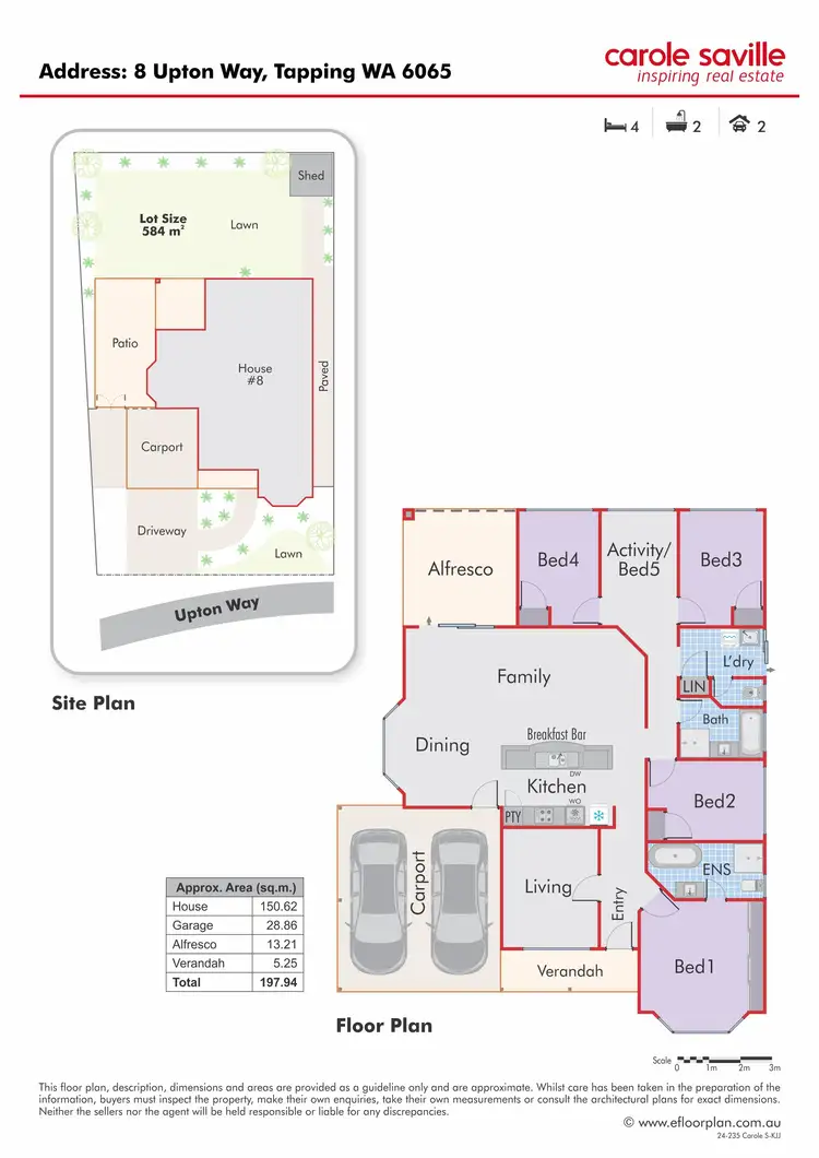 Floorplan of Homely house listing, 8 Upton Way, Tapping WA 6065
