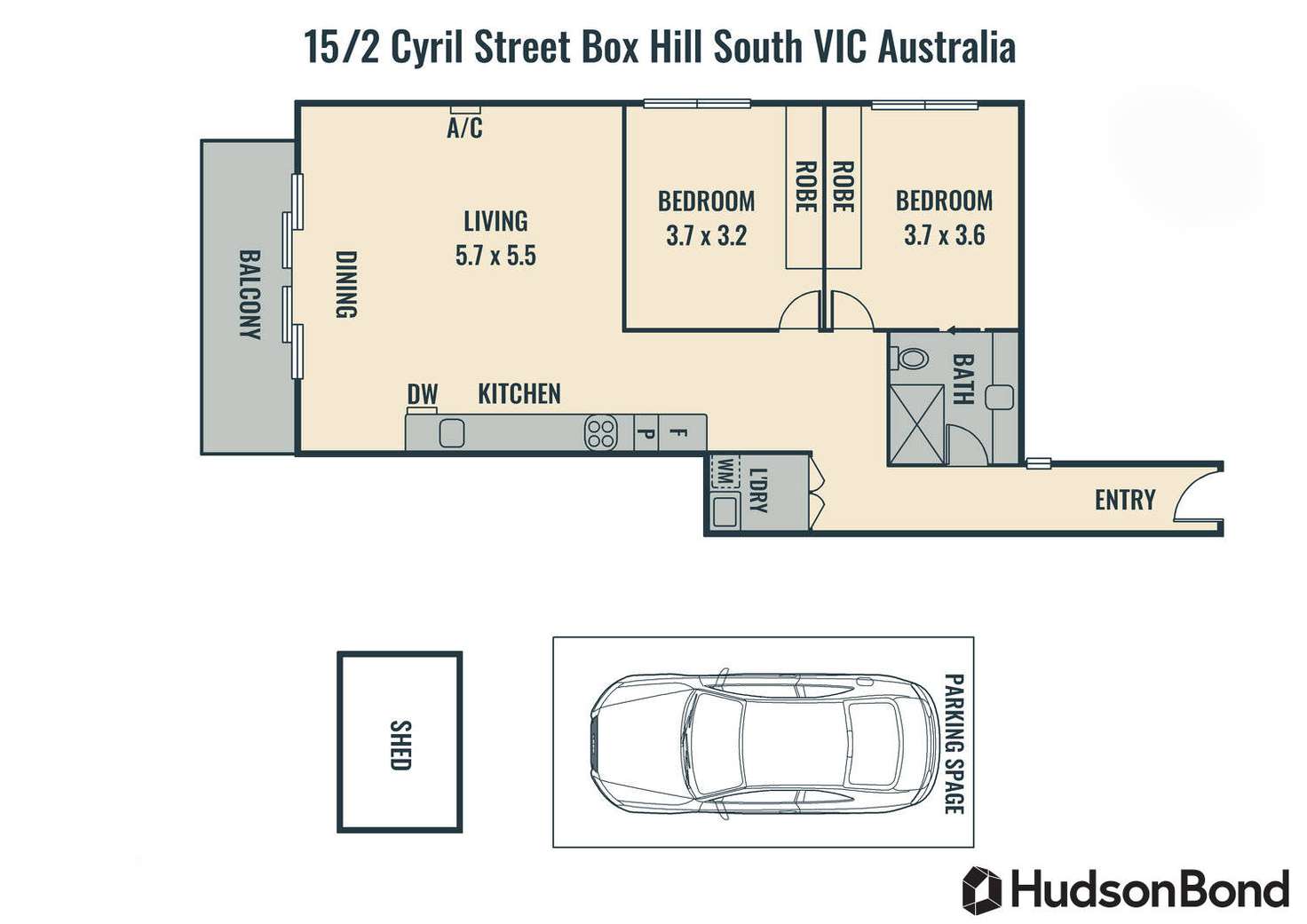 Floorplan of Homely apartment listing, 15/2 Cyril Street, Box Hill South VIC 3128