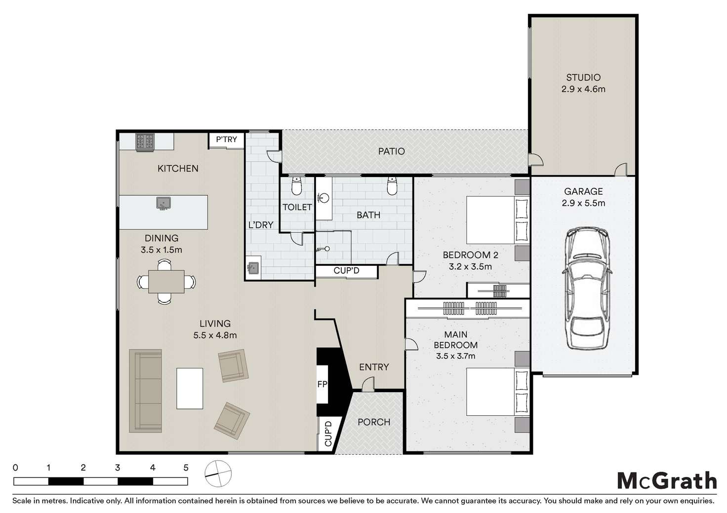 Floorplan of Homely unit listing, 1/10 Gunyah Street, Howrah TAS 7018