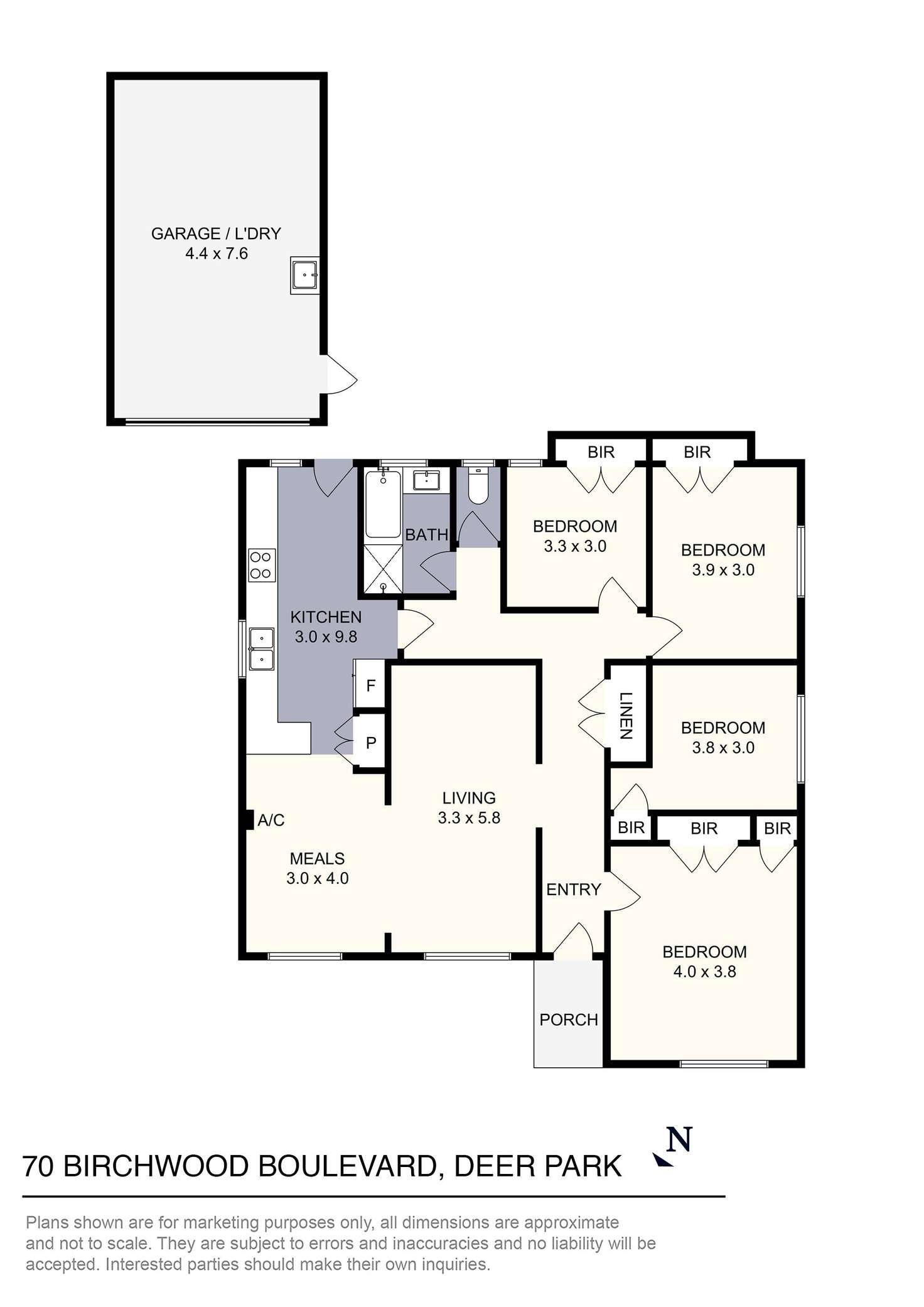 Floorplan of Homely house listing, 70 Birchwood Boulevard, Deer Park VIC 3023