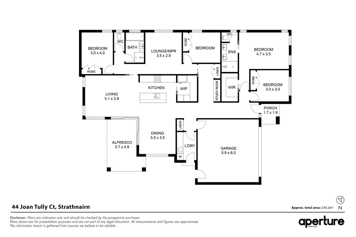 Floorplan of Homely house listing, 44 Joan Tully Court, Strathnairn ACT 2615
