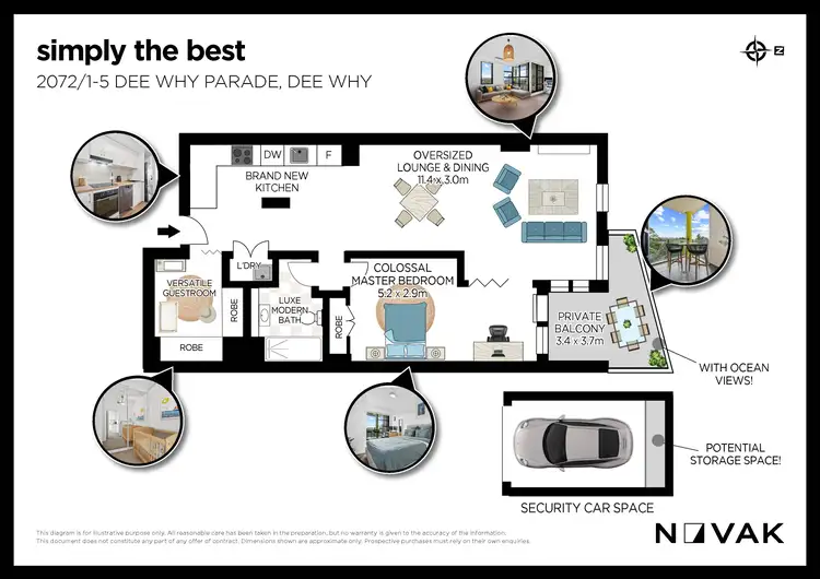 Floorplan of Homely apartment listing, 2072/1-5 Dee Why Parade, Dee Why NSW 2099