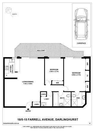 Floorplan of Homely apartment listing, 18/5-15 Farrell Avenue, Darlinghurst NSW 2010