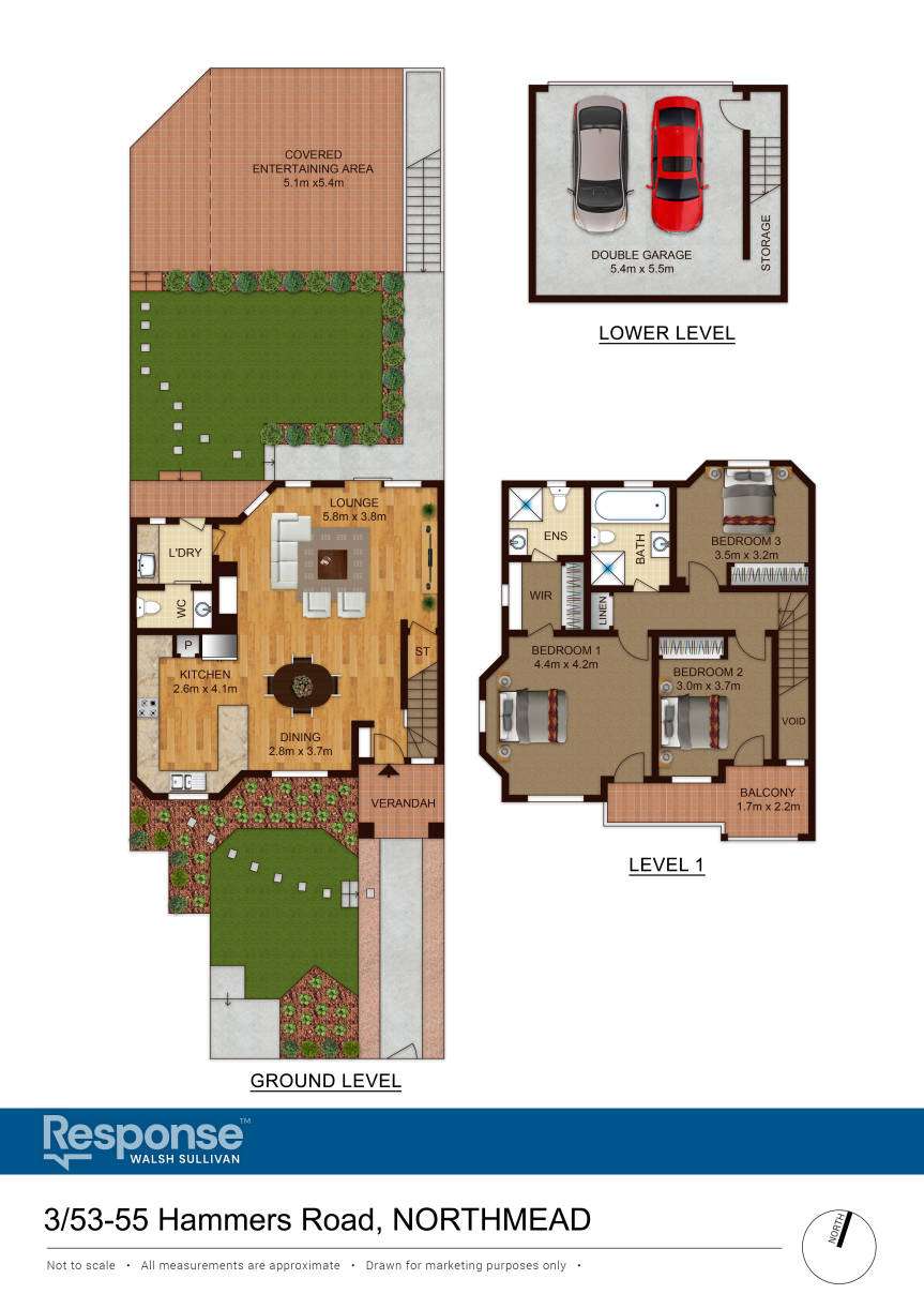 Floorplan of Homely townhouse listing, 3/53-55 Hammers Road, Northmead NSW 2152