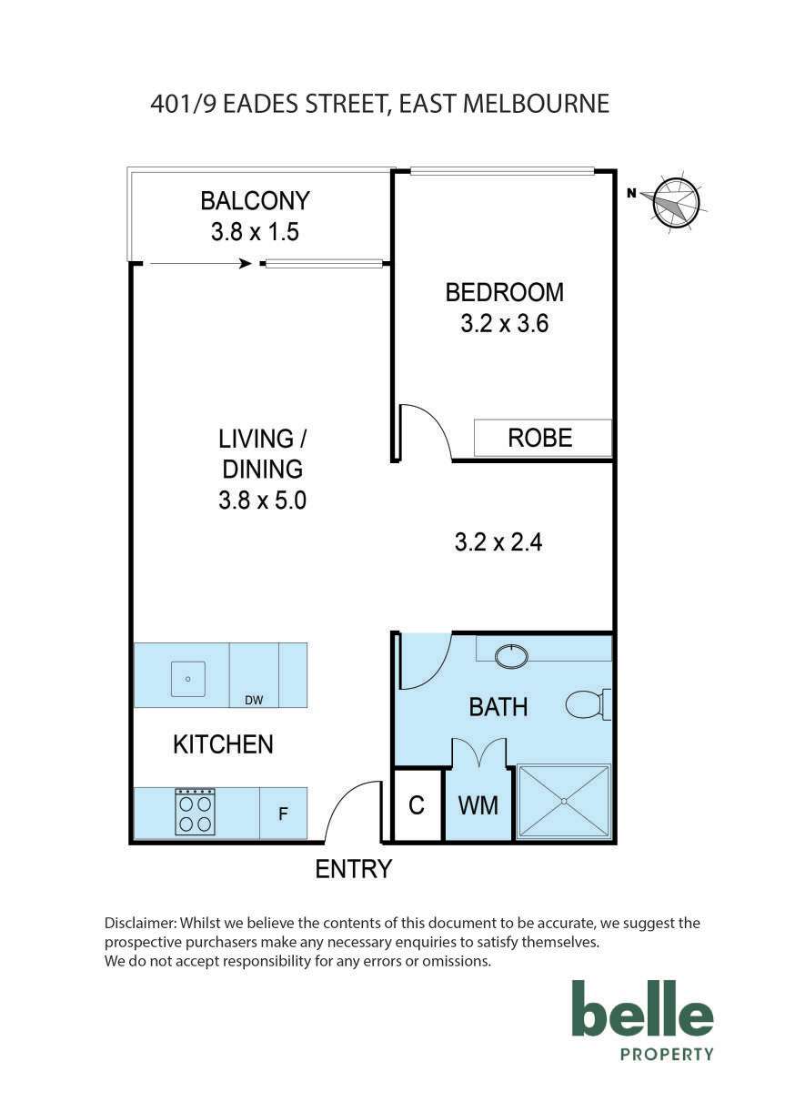 Floorplan of Homely apartment listing, 401/9 Eades Street, East Melbourne VIC 3002