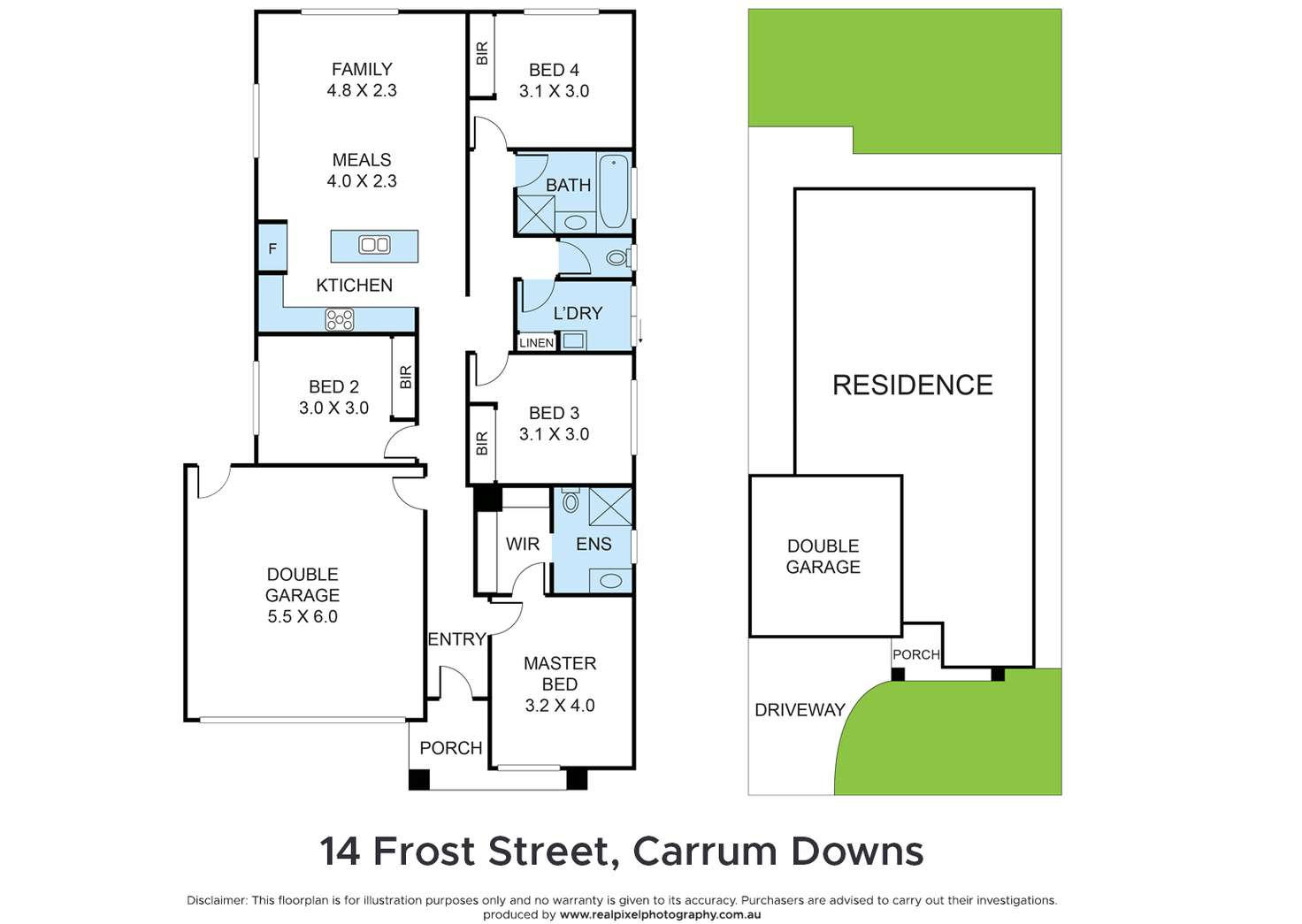 Floorplan of Homely house listing, 14 Frost Street, Carrum Downs VIC 3201