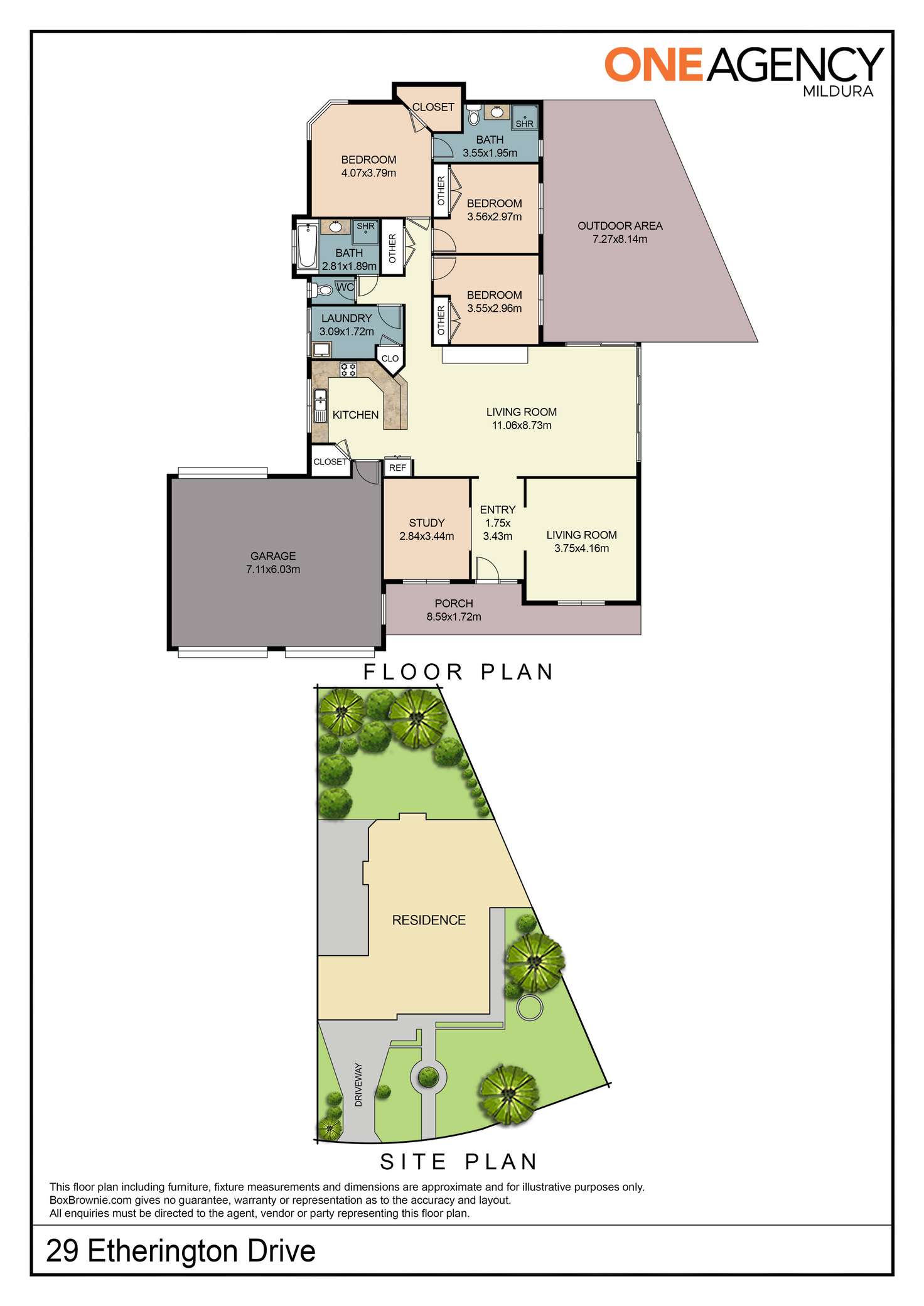 Floorplan of Homely house listing, 29 Etherington Drive, Mildura VIC 3500