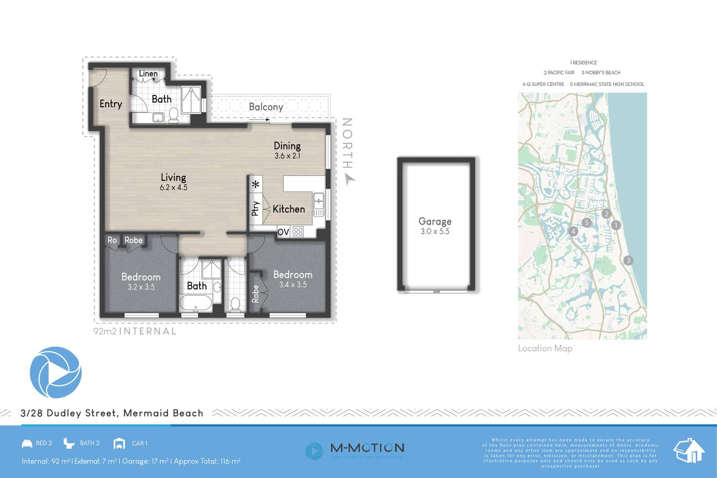 Floorplan of Homely unit listing, 3/28 Dudley Street, Mermaid Beach QLD 4218