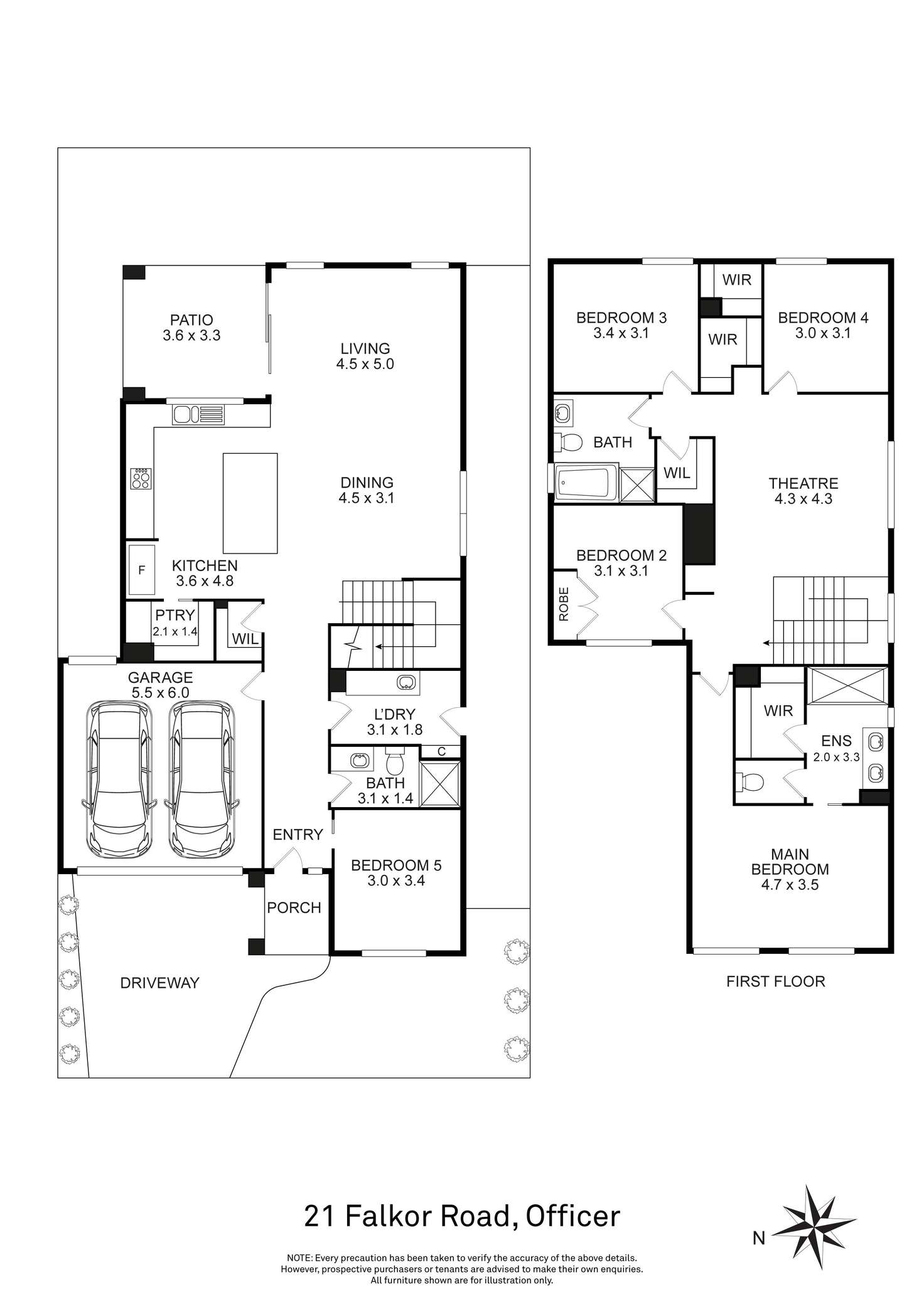 Floorplan of Homely house listing, 21 Falkor Road, Officer VIC 3809