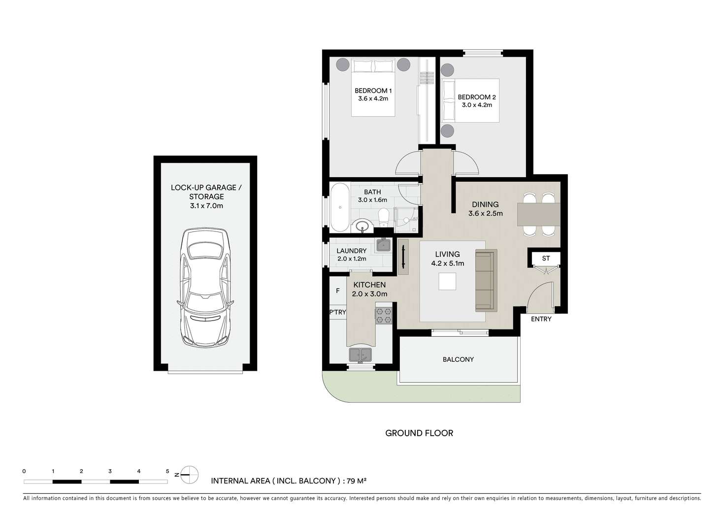 Floorplan of Homely unit listing, 1/76-80 Hunter Street, Hornsby NSW 2077