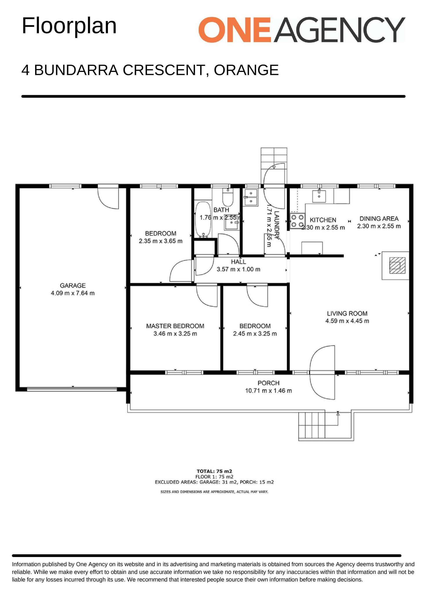 Floorplan of Homely house listing, 4 Bundarra Crescent, Orange NSW 2800