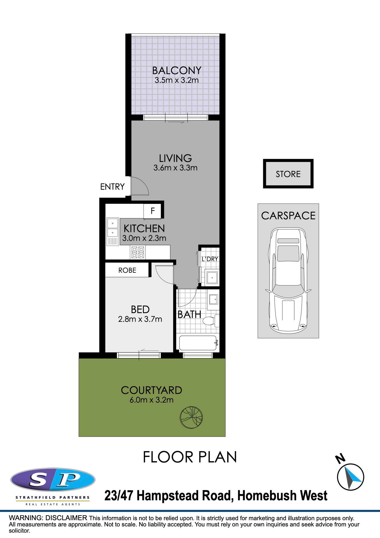Floorplan of Homely unit listing, 23/47-53 Hampstead Road, Homebush West NSW 2140