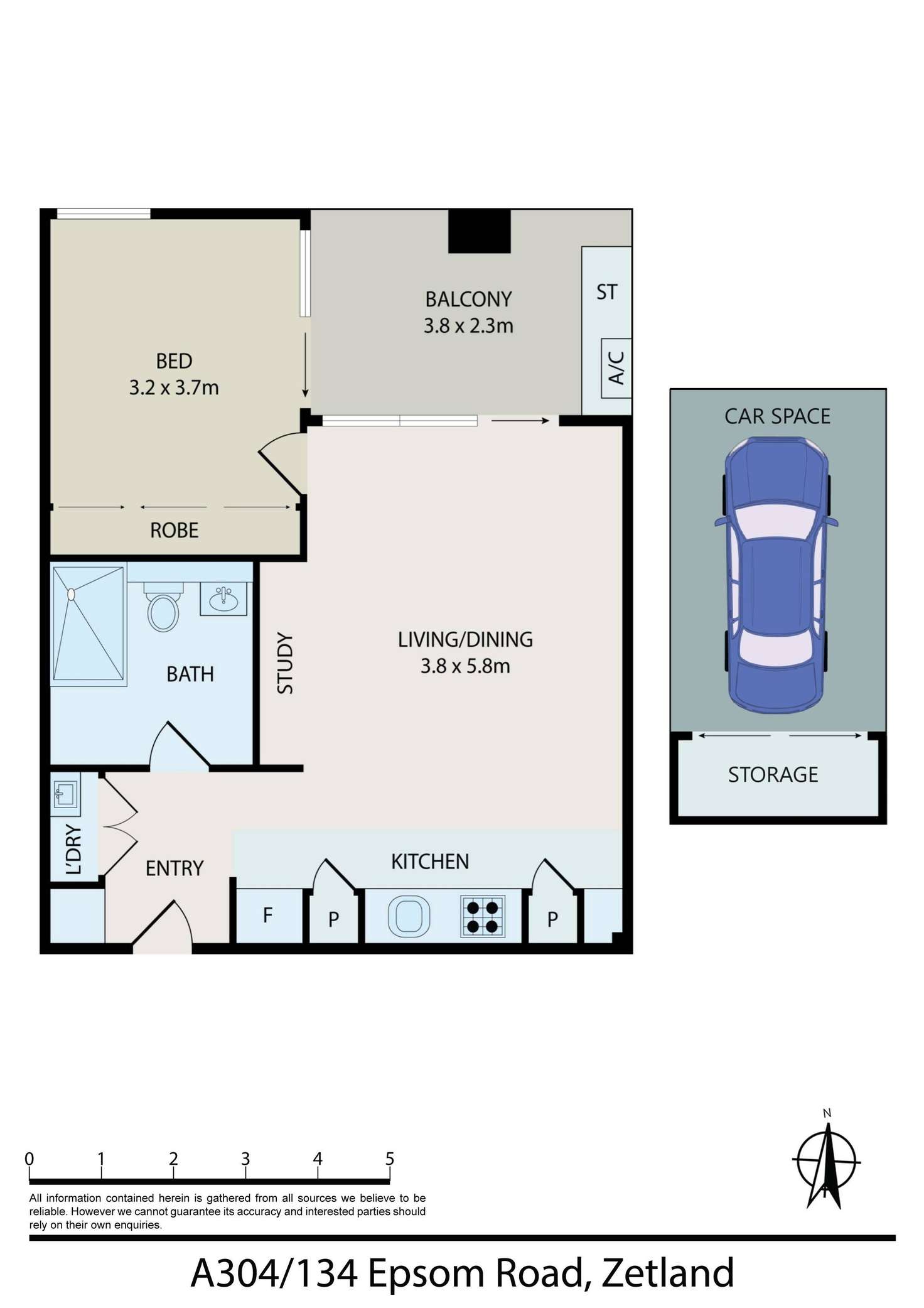 Floorplan of Homely apartment listing, 304/134 Epsom Road, Zetland NSW 2017