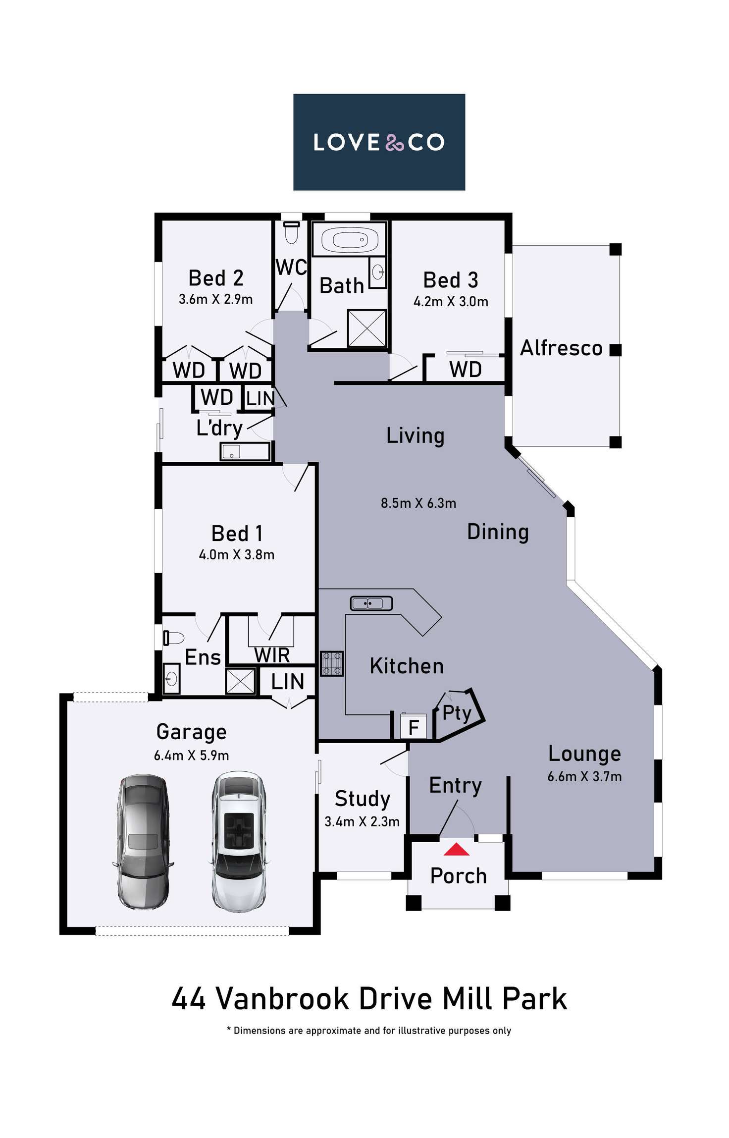 Floorplan of Homely house listing, 44 Vanbrook Drive, Mill Park VIC 3082